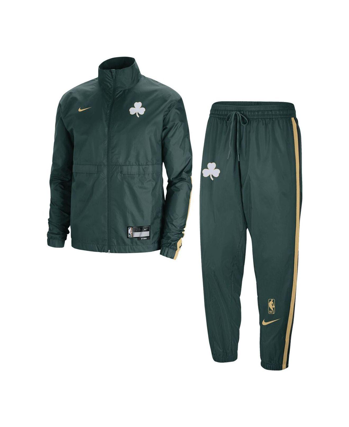 Men's Boston Celtics Nike Black/Green Courtside Tracksuit Full-Zip Jacket