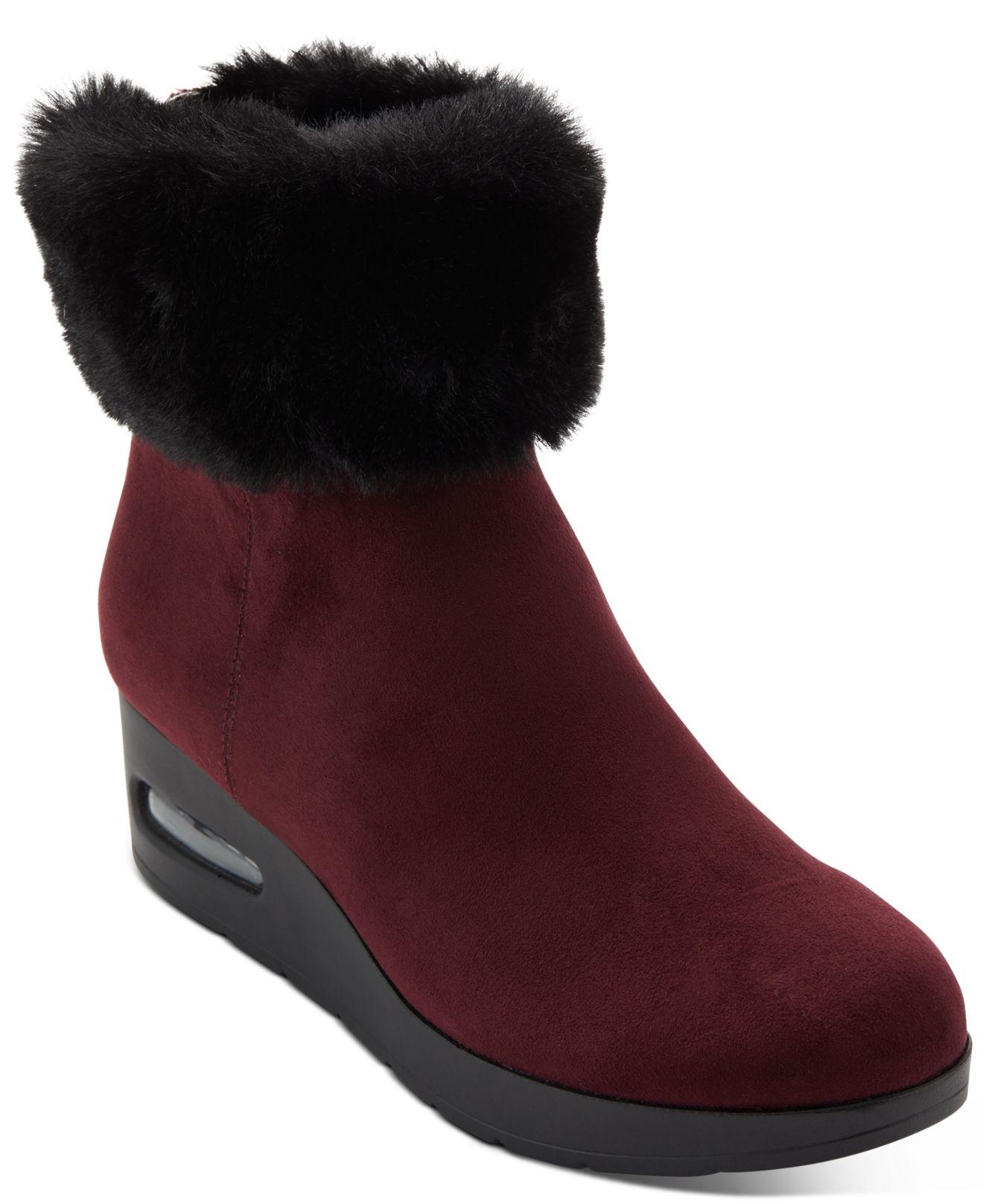 dkny wedge boots