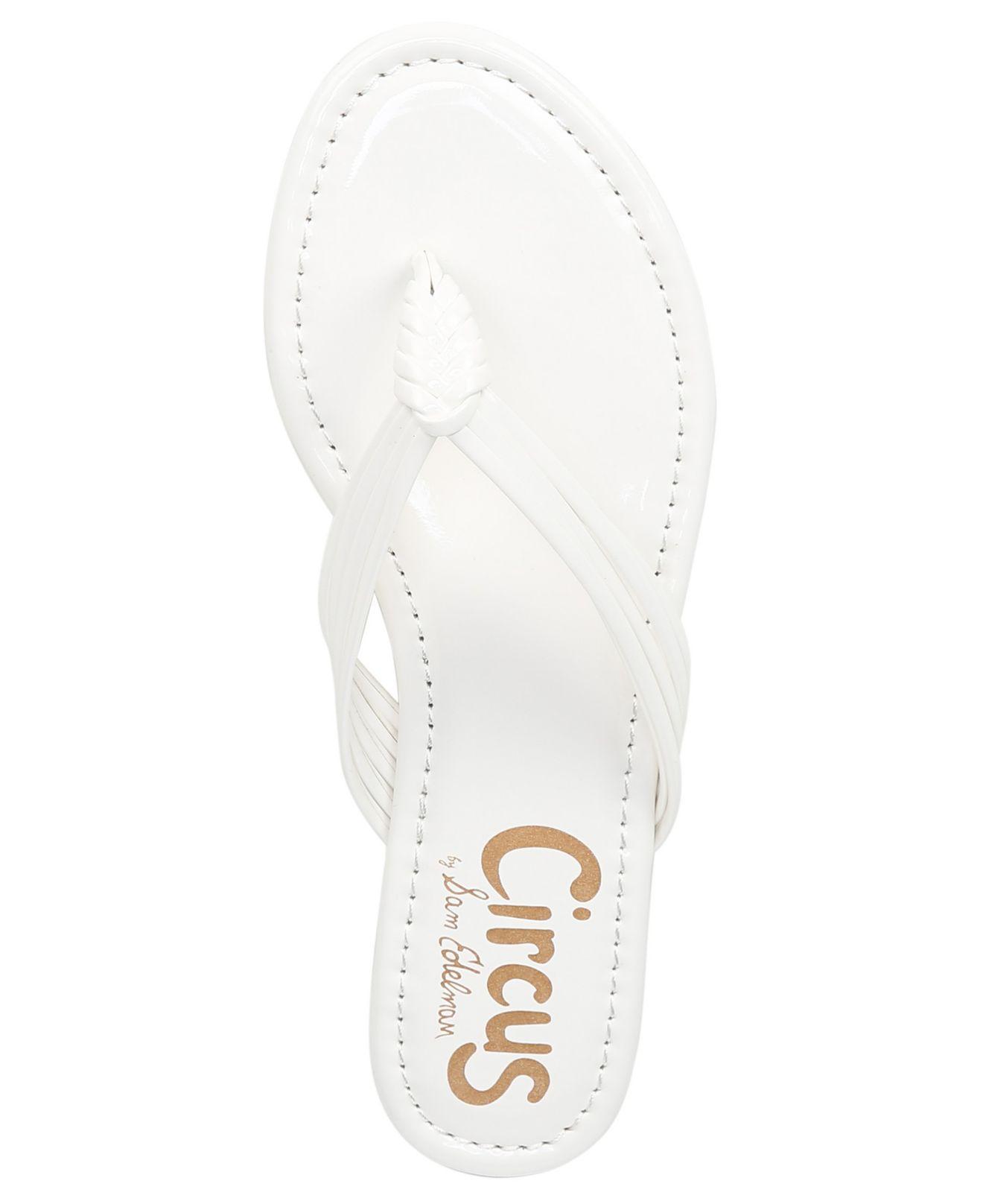 sam edelman white flat sandals