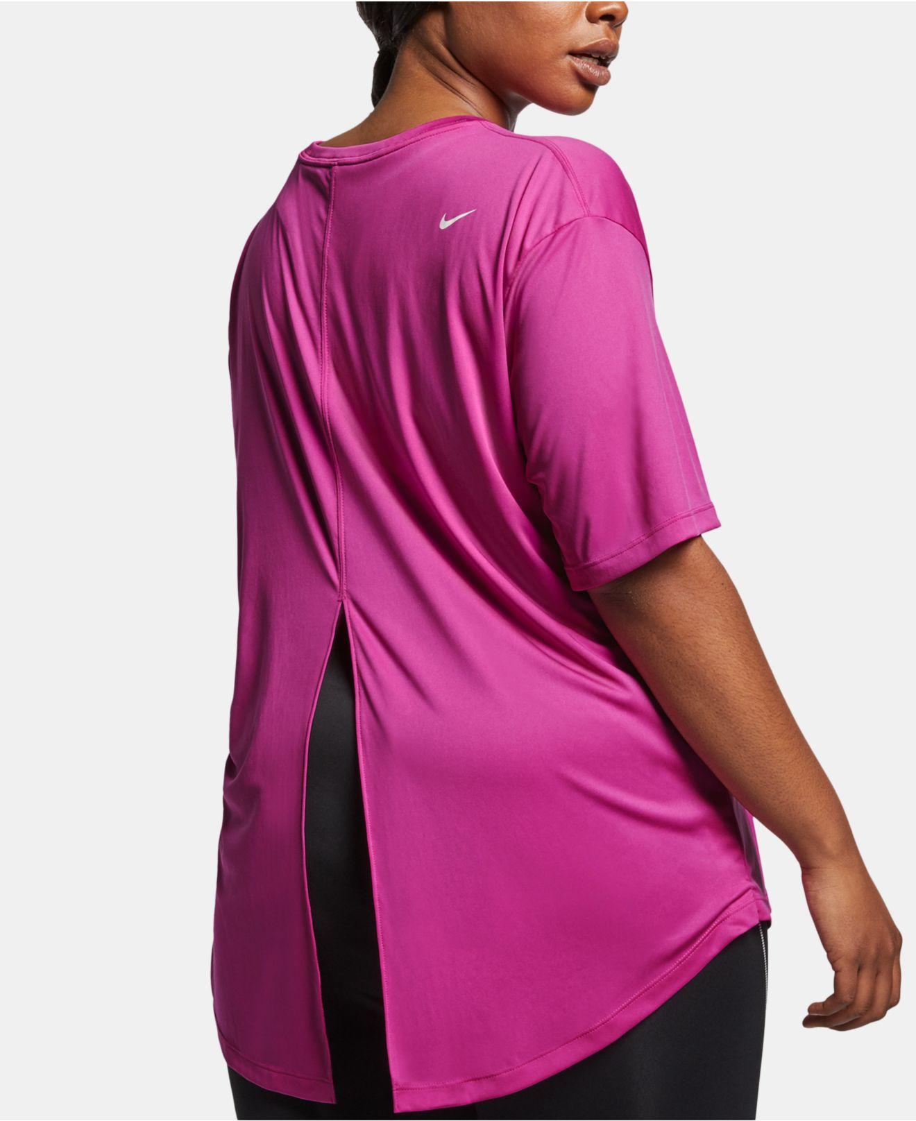 pink nike shirt plus size