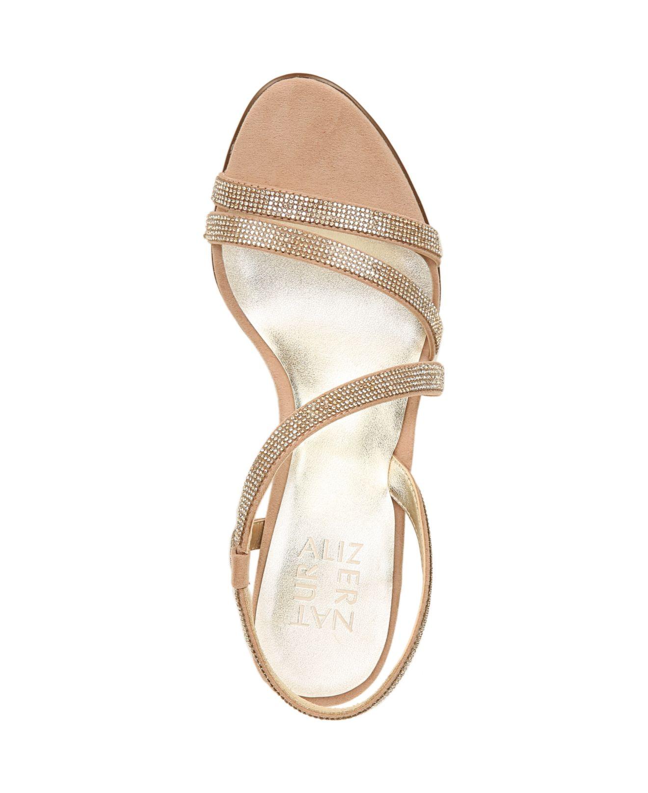 Naturalizer Leather Vanessa Strappy Sandals in Natural - Lyst