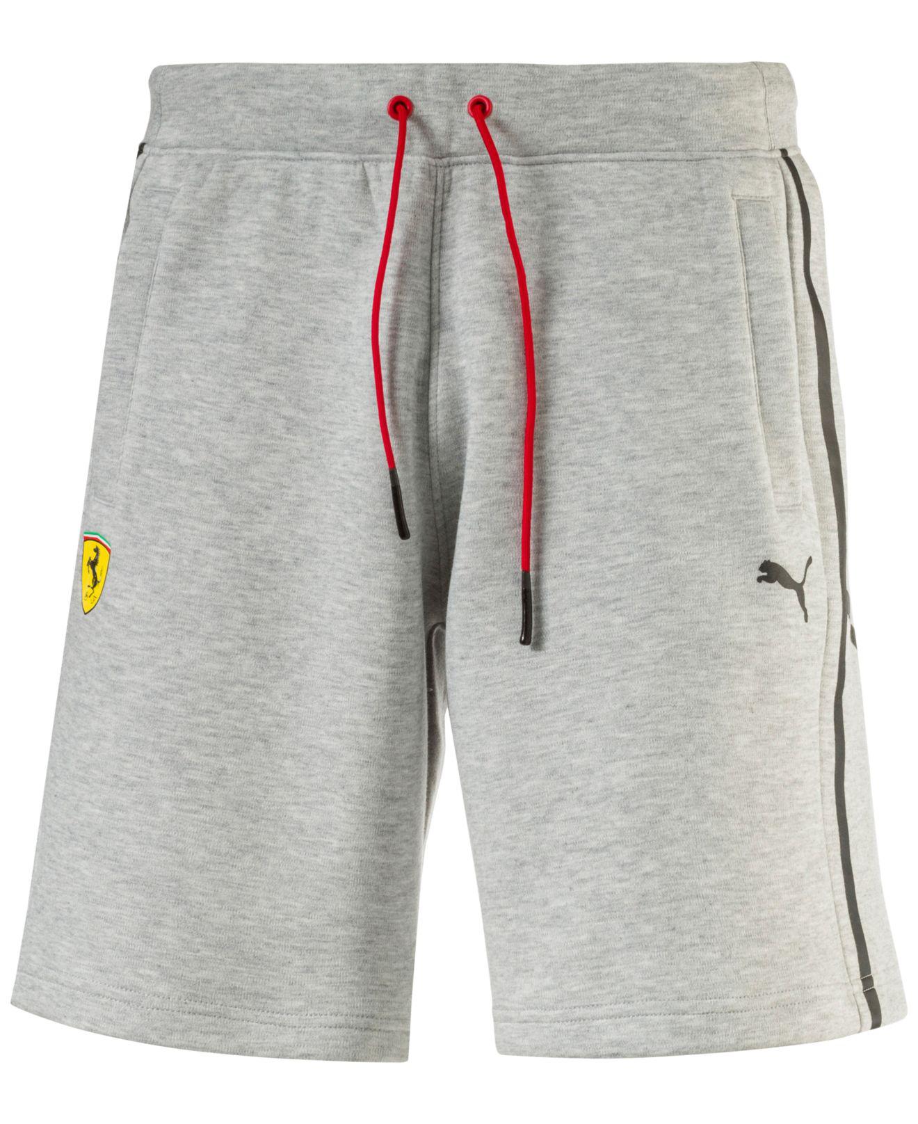 PUMA Cotton Men's Ferrari Shorts in Grey (Gray) for Men | Lyst