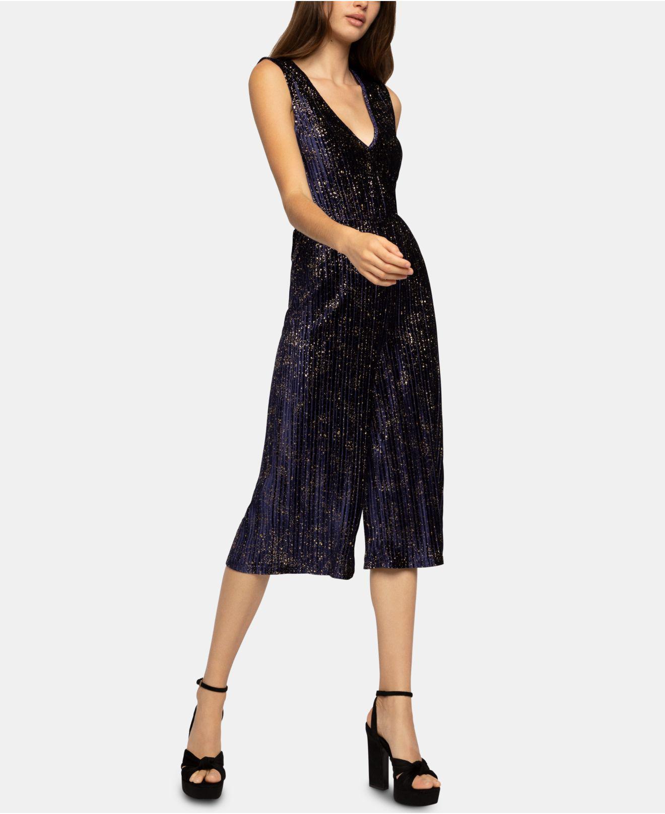 velvet culotte jumpsuit