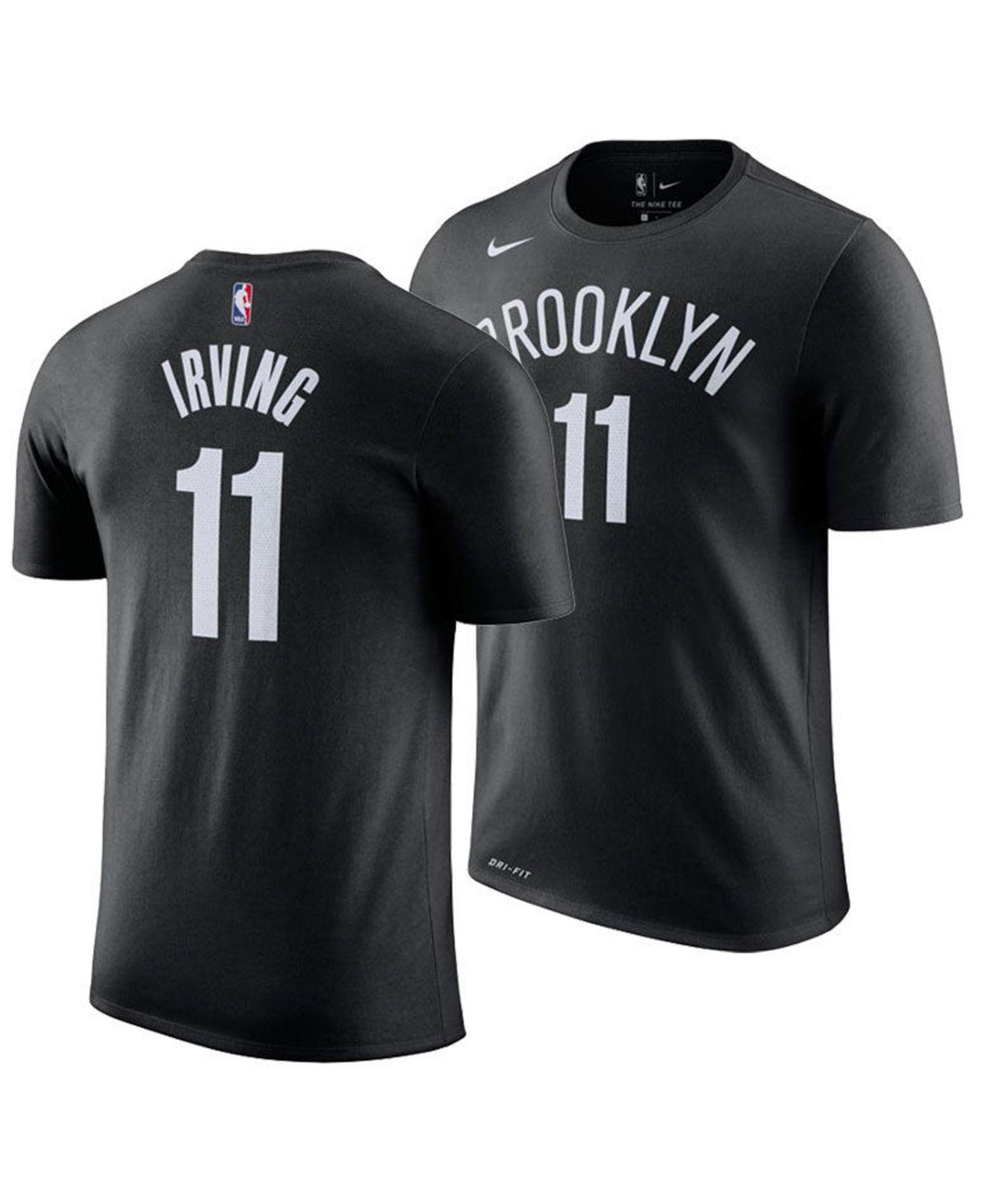 Nike Cotton Kyrie Irving Brooklyn Nets Icon Player T-shirt in Black for Men - Lyst