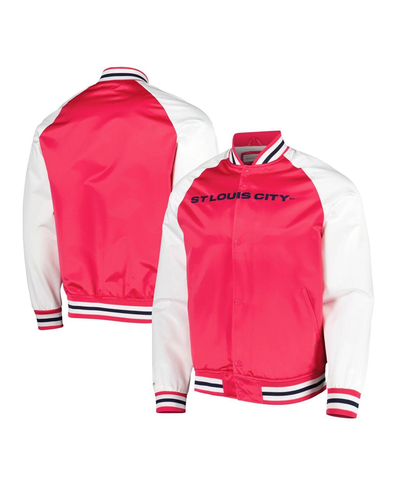Mitchell & Ness Red St. Louis City Sc Satin Raglan Full-snap Jacket in ...