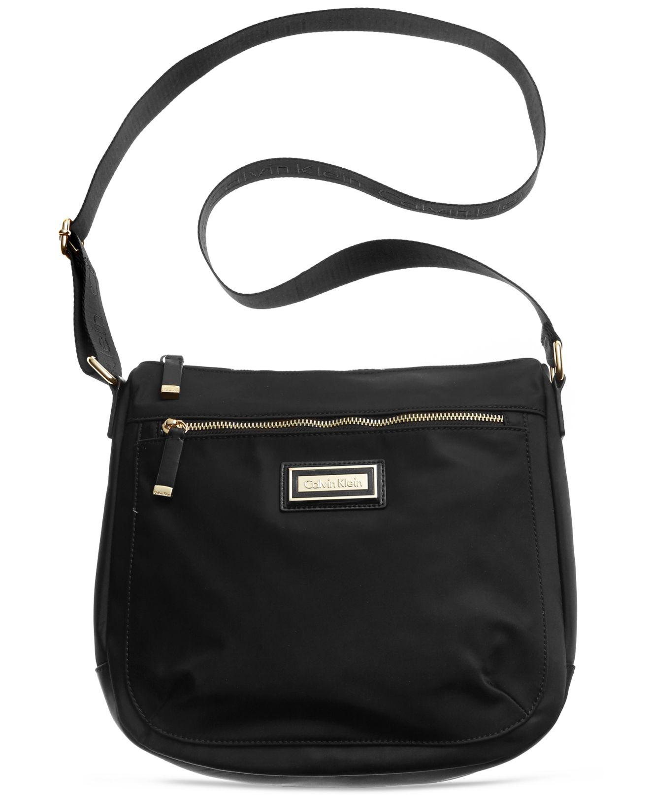 Calvin Klein Synthetic Nylon Messenger Bag in Gold (Black) Save 42
