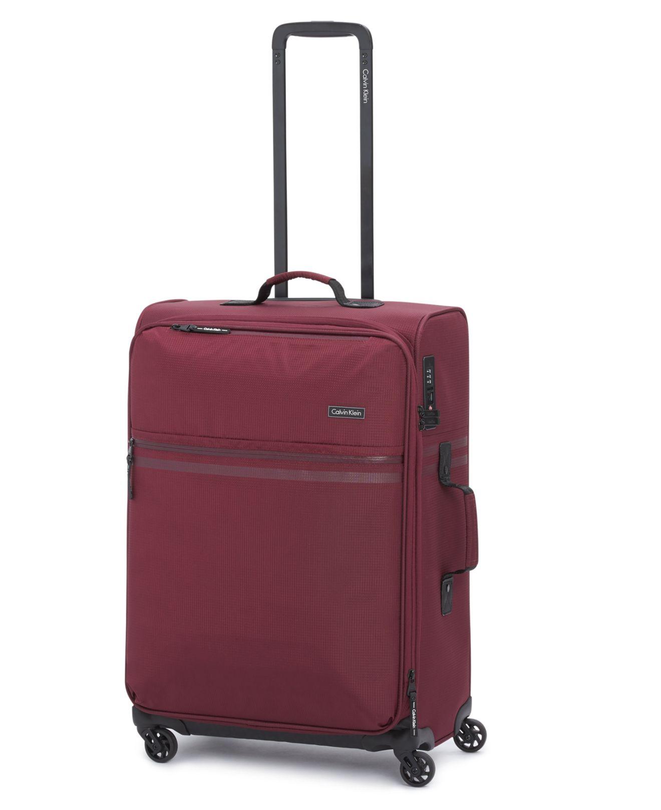 calvin klein red suitcase