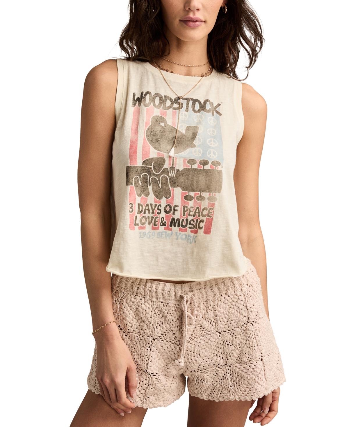 lucky brand embroidered tank top