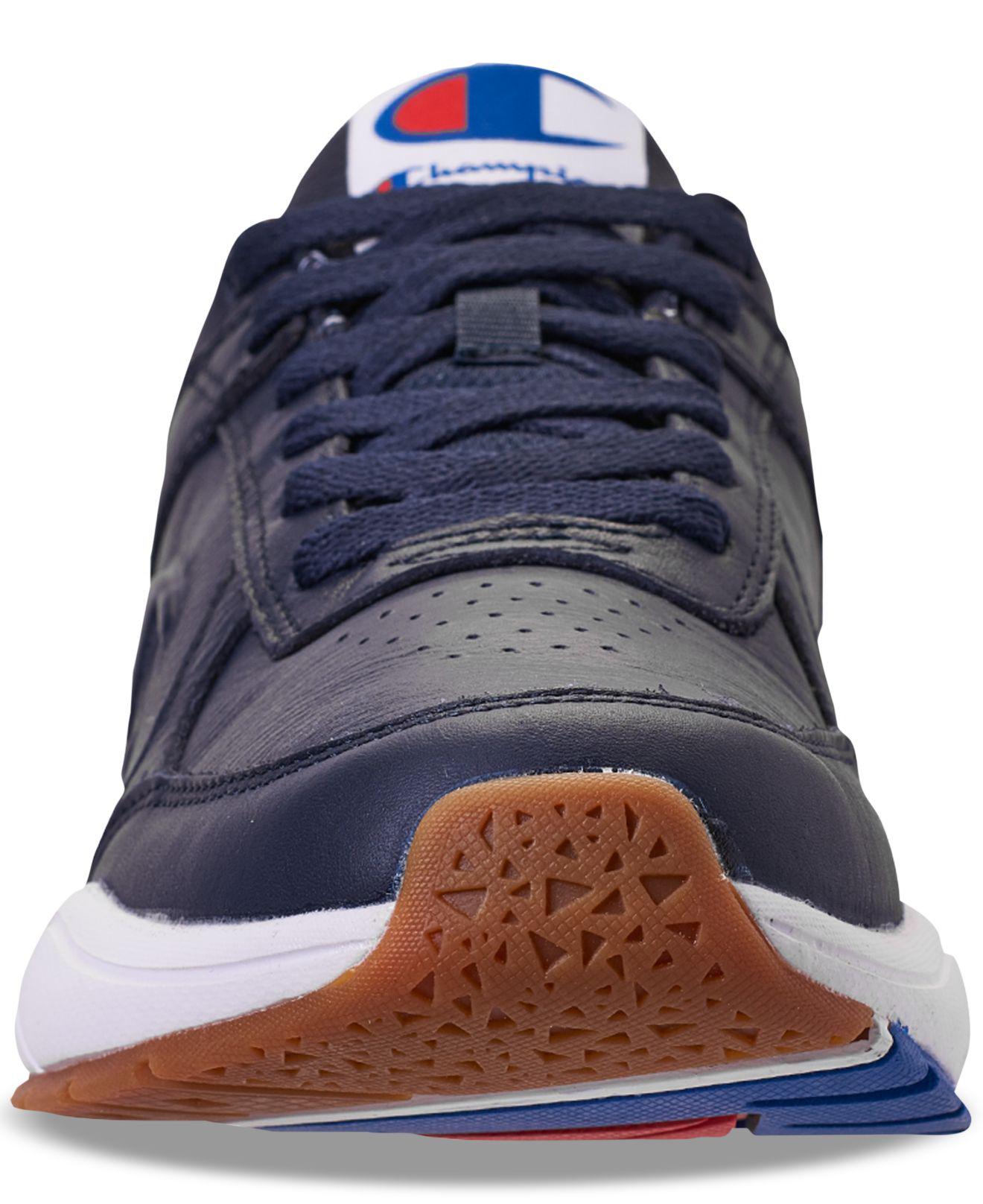 Champion 93eighteen Leather Casual Sneakers From Finish Line in Navy ...