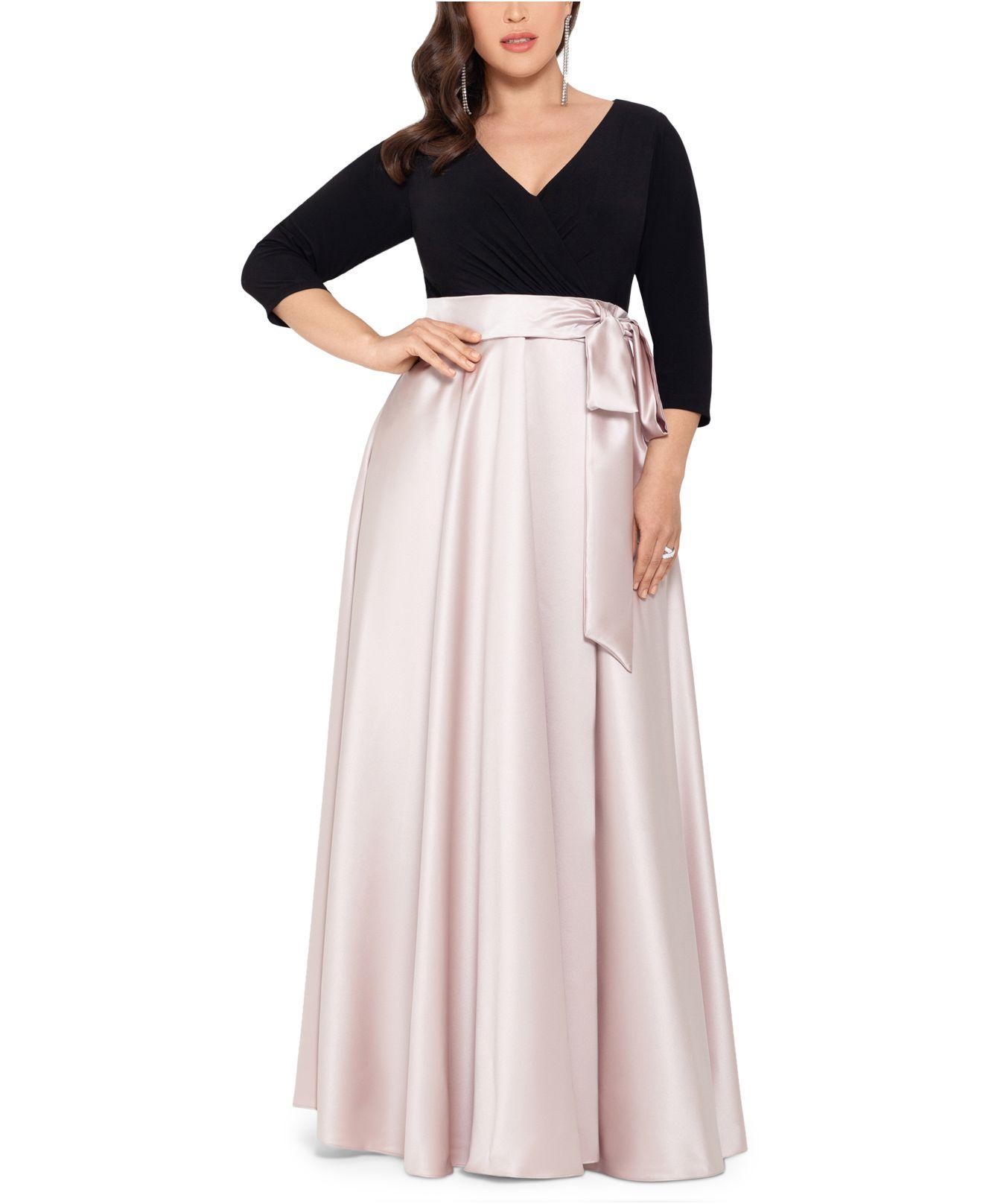 xscape plus size long dresses