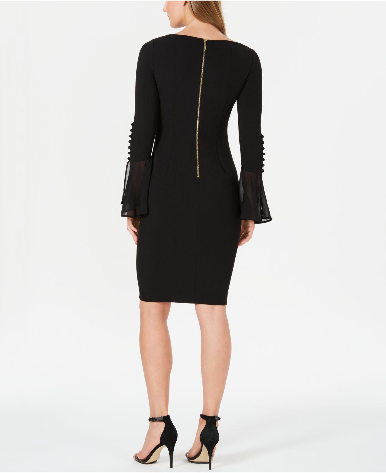 Calvin Klein Petite Chiffon Bell-sleeve 