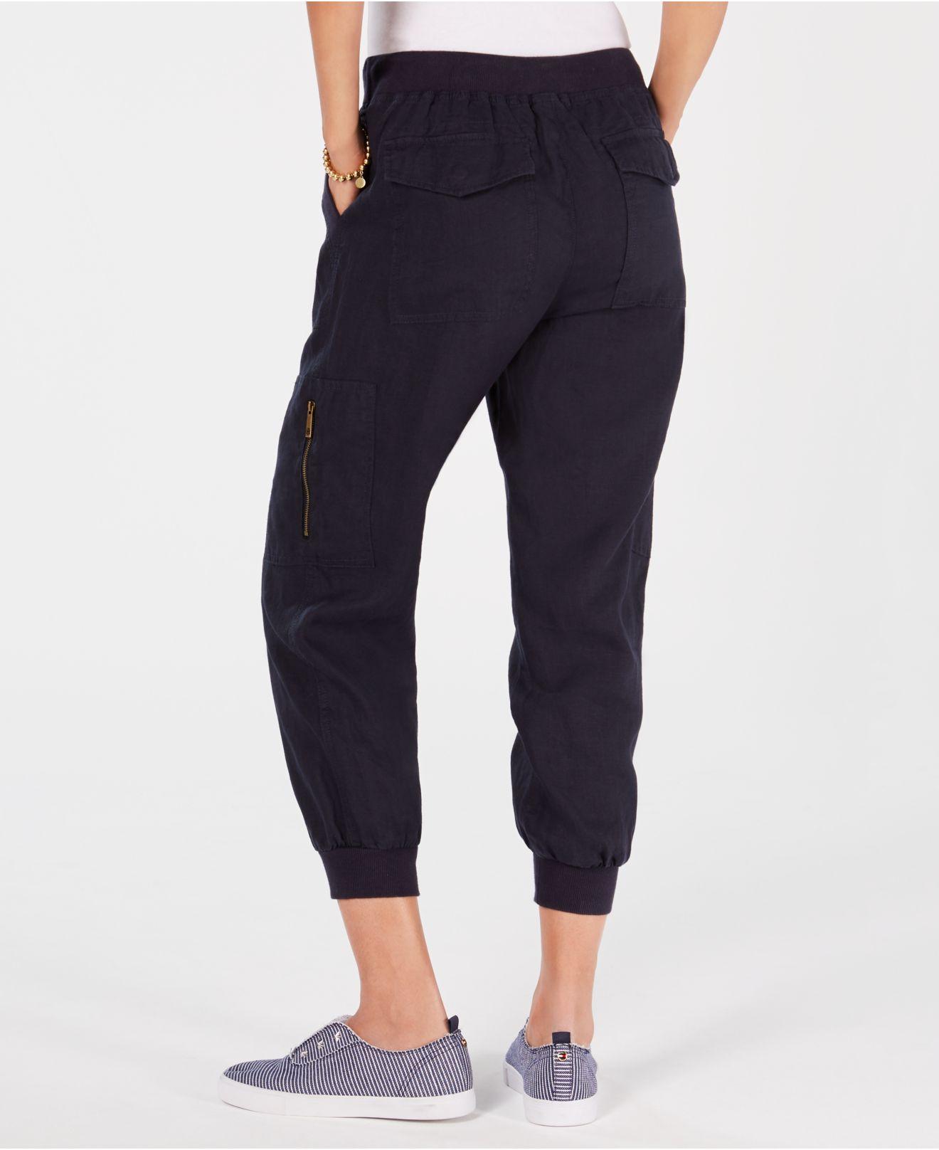 Tommy Hilfiger Linen Cargo Pants, Created For Macy's in Blue Lyst