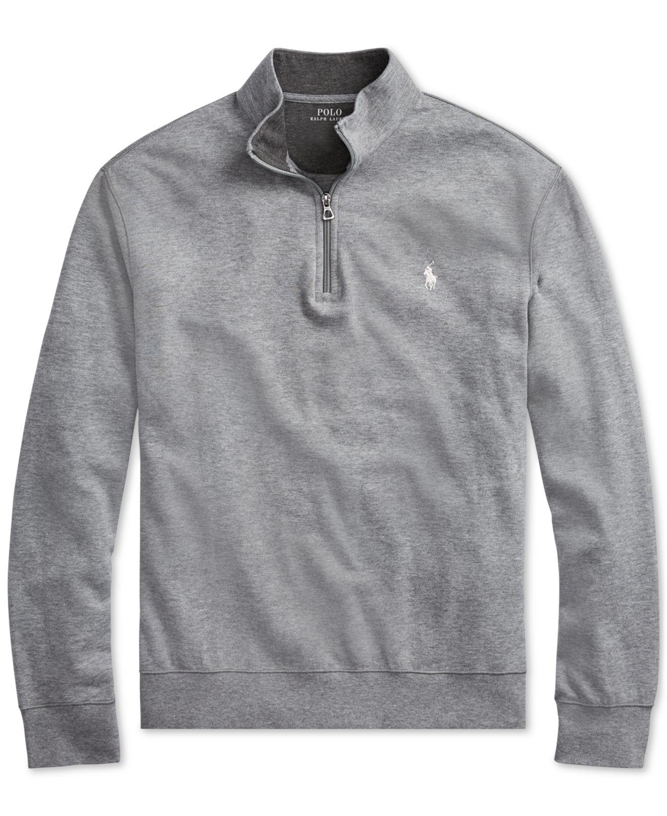 ralph lauren grey quarter zip