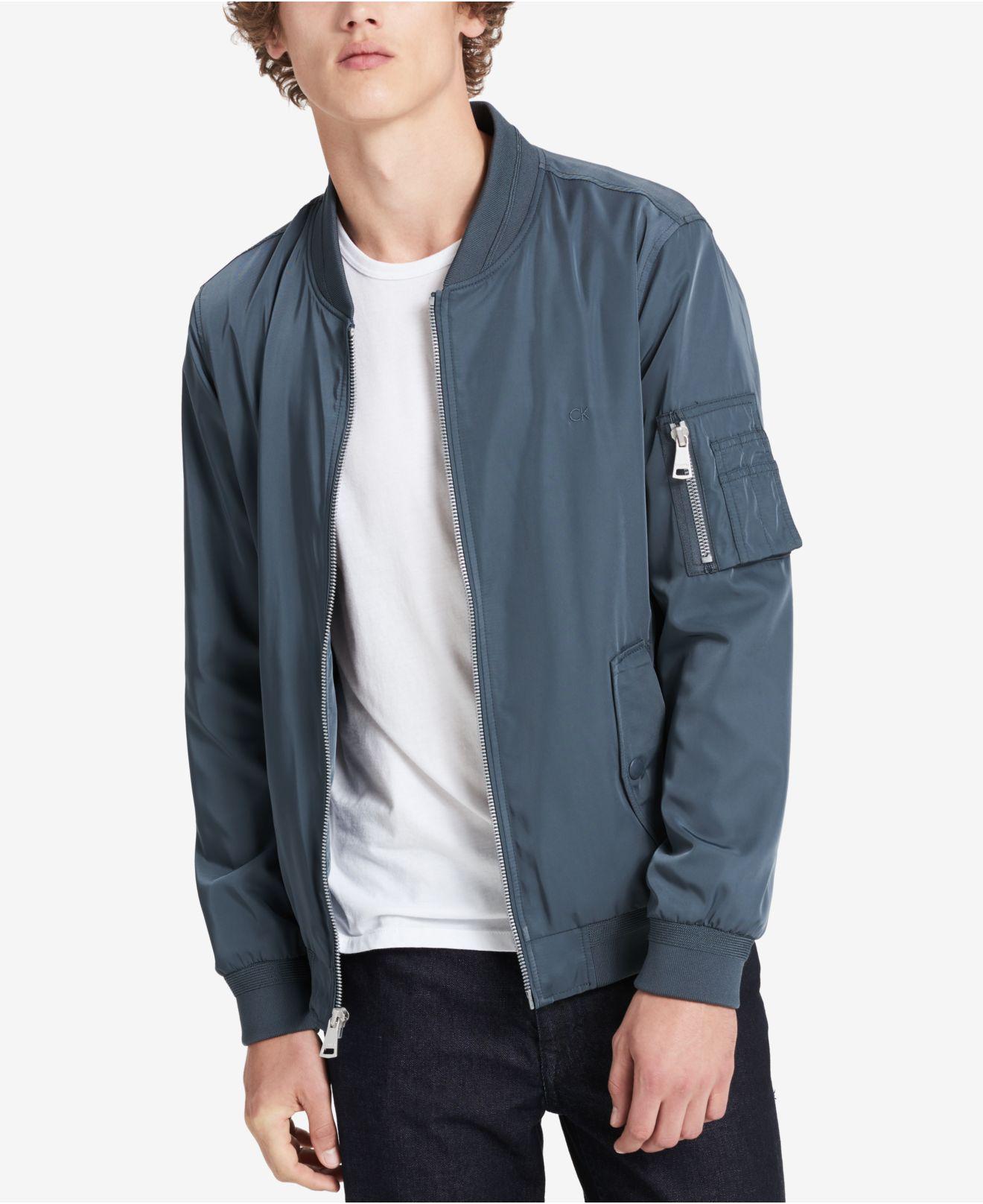 calvin klein men's flight bomber jacket