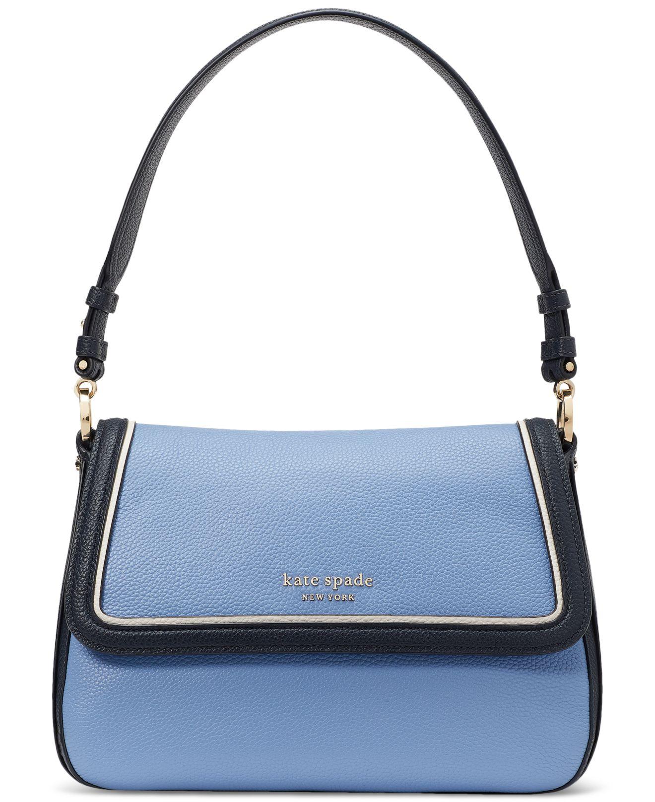 Kate Spade Hudson Colorblocked Pebbled Leather Small Convertible Flap ...