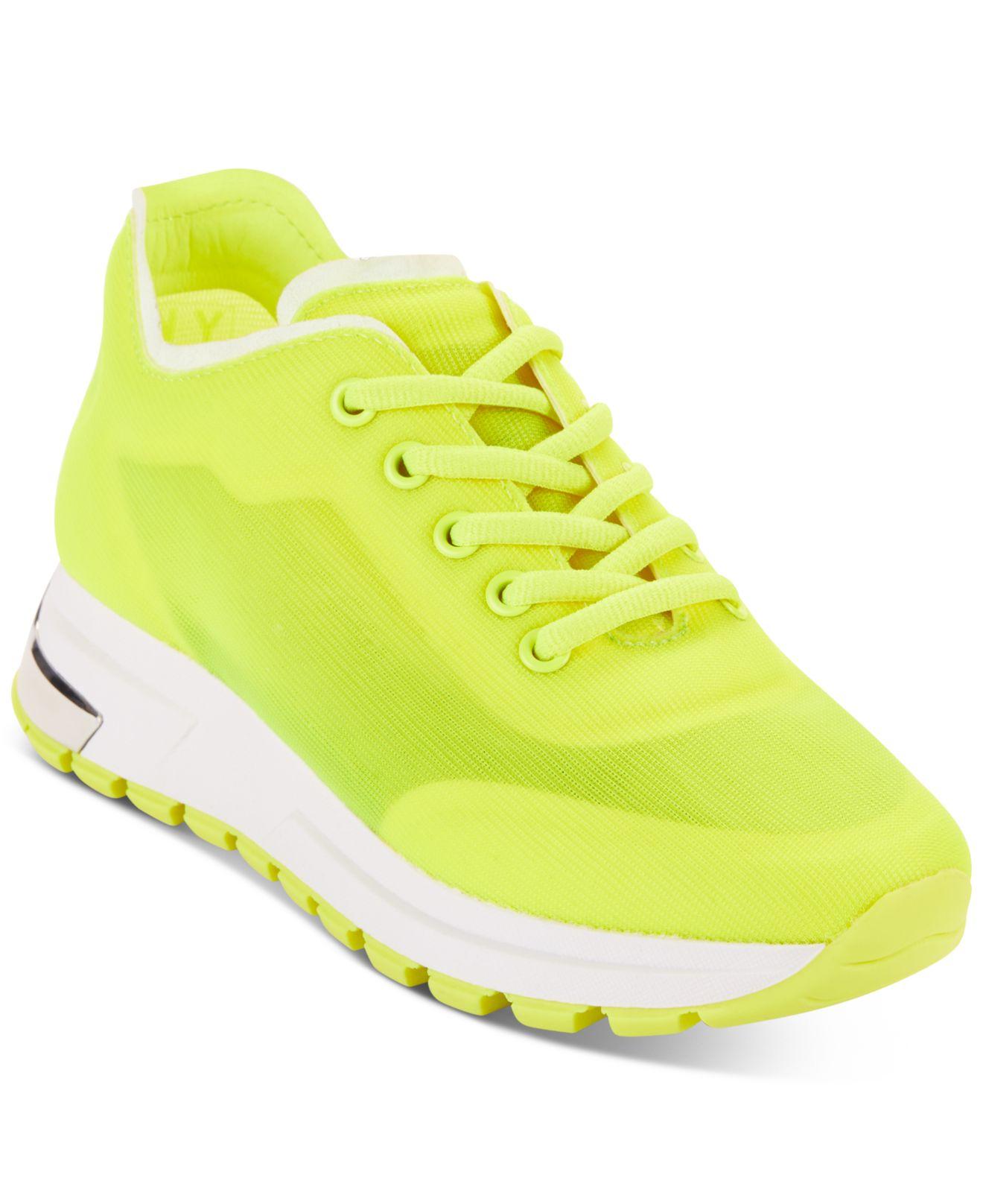 DKNY Mak Lace Up Sneakers in Neon Green (Green) | Lyst