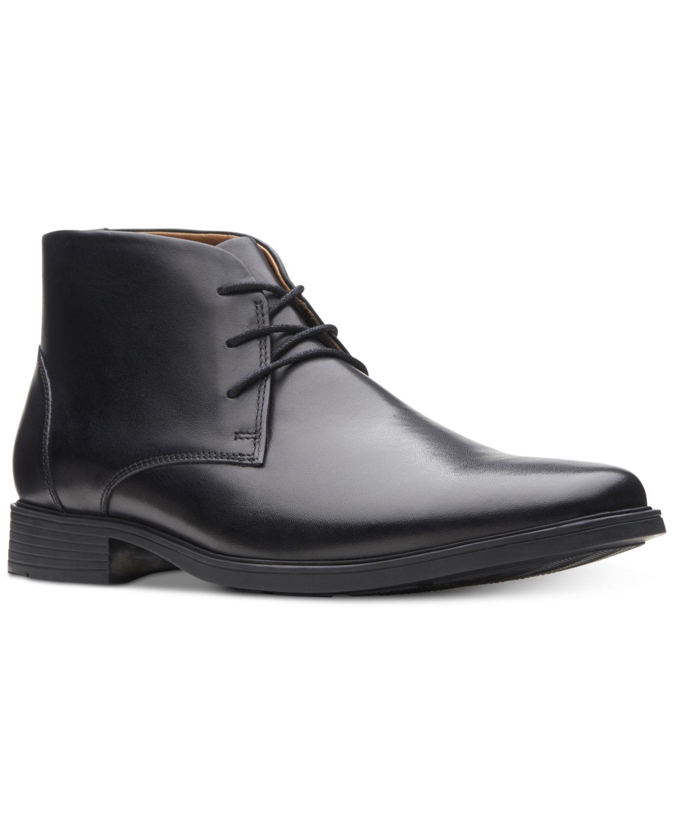 Clarks Leather Tilden Top Waterproof Dress Chukka Boots in Black for ...