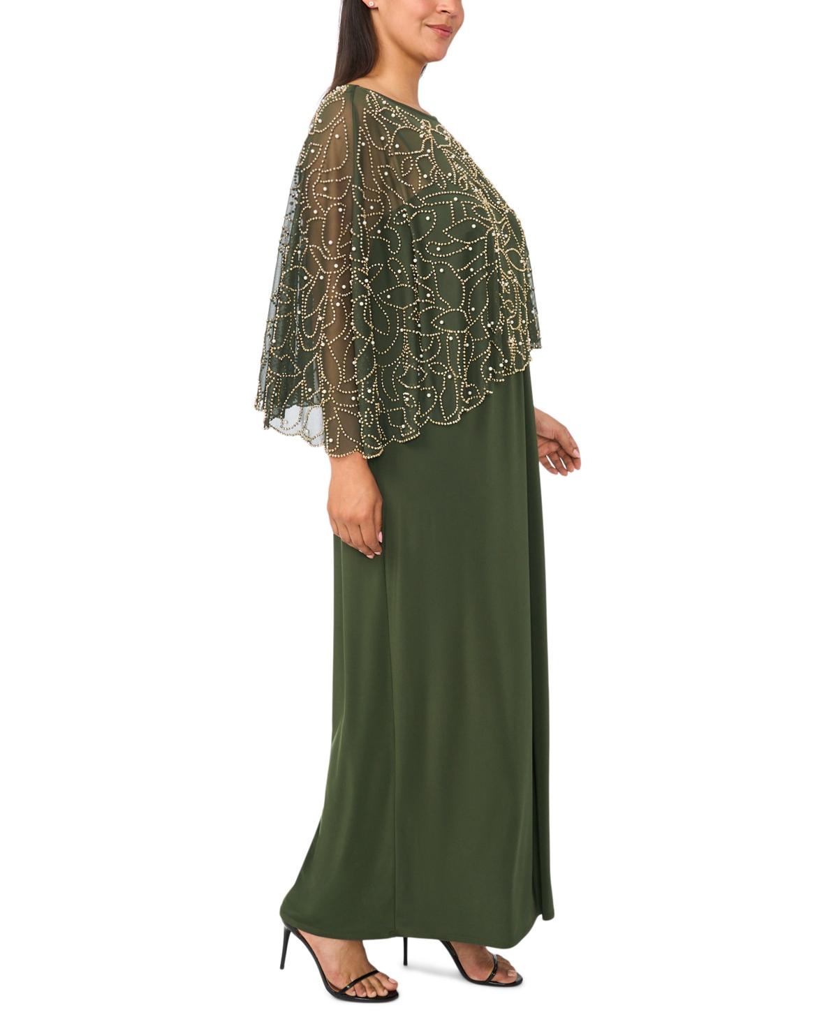 msk beaded strap capelet back dress MSK Women's Beaded-Strap Capelet-Back Dress