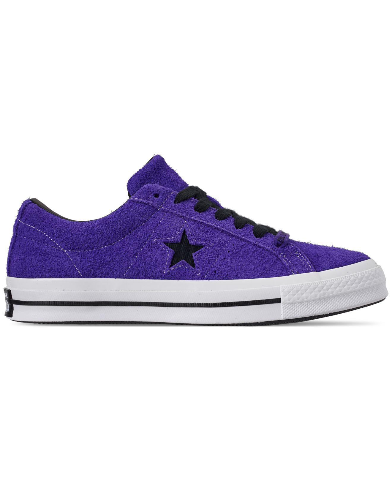 converse one star purple suede
