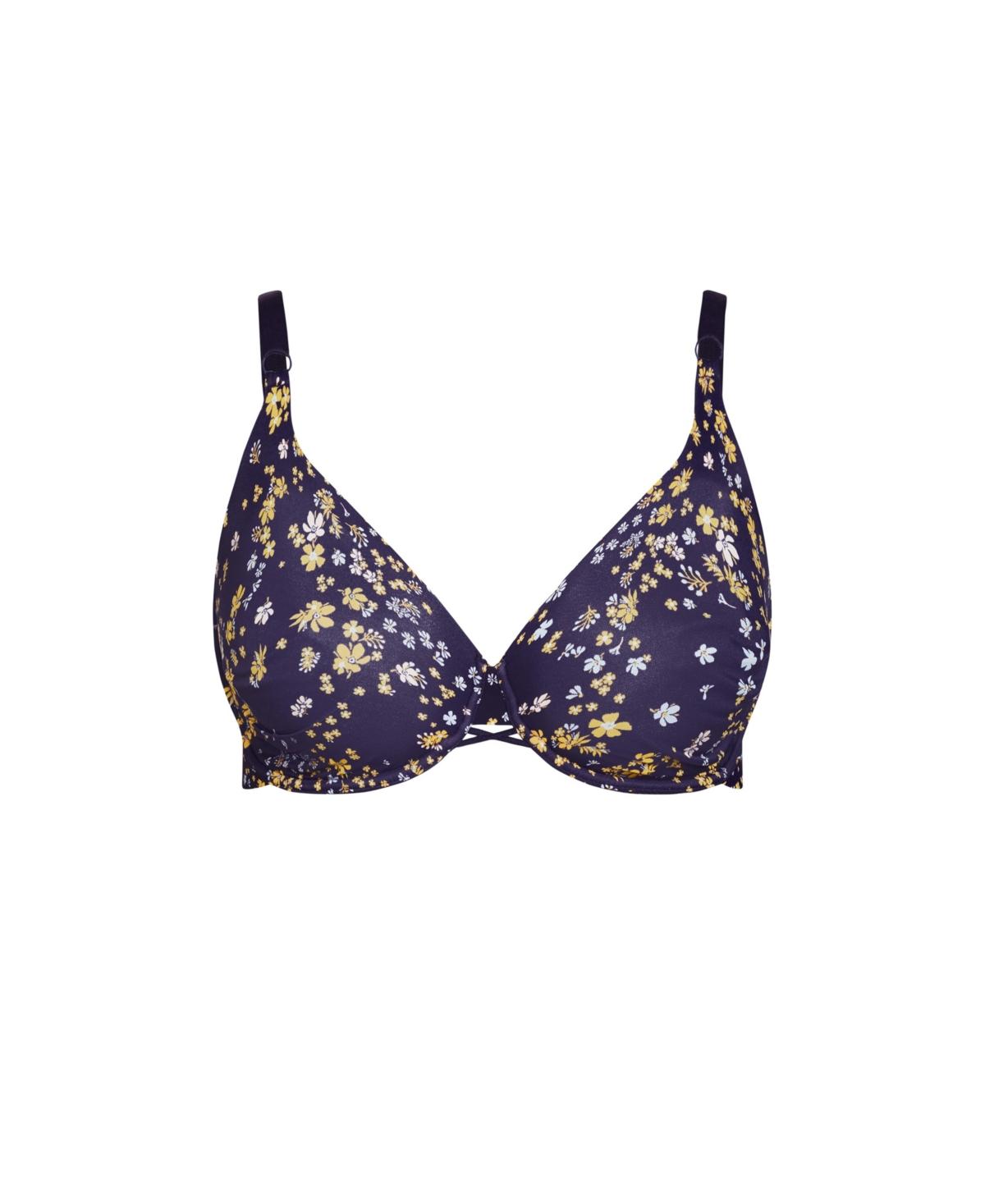 Avenue Print Back Smoother Bra in Blue