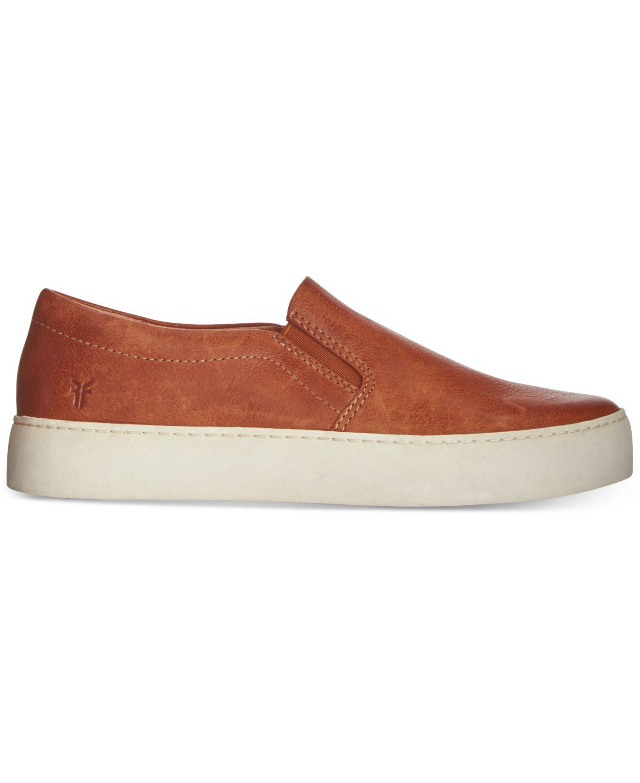womens cognac slip on shoes