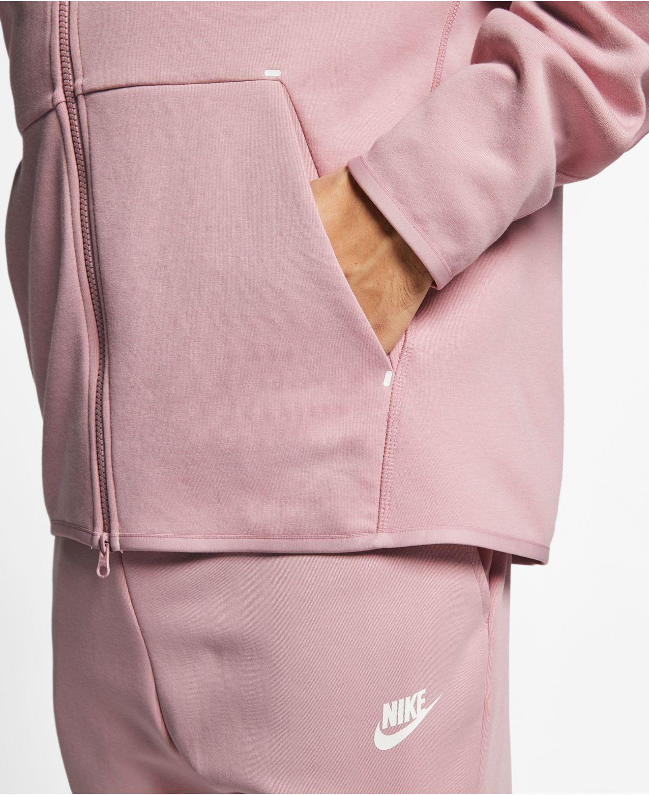 pink tech fleece hoodie
