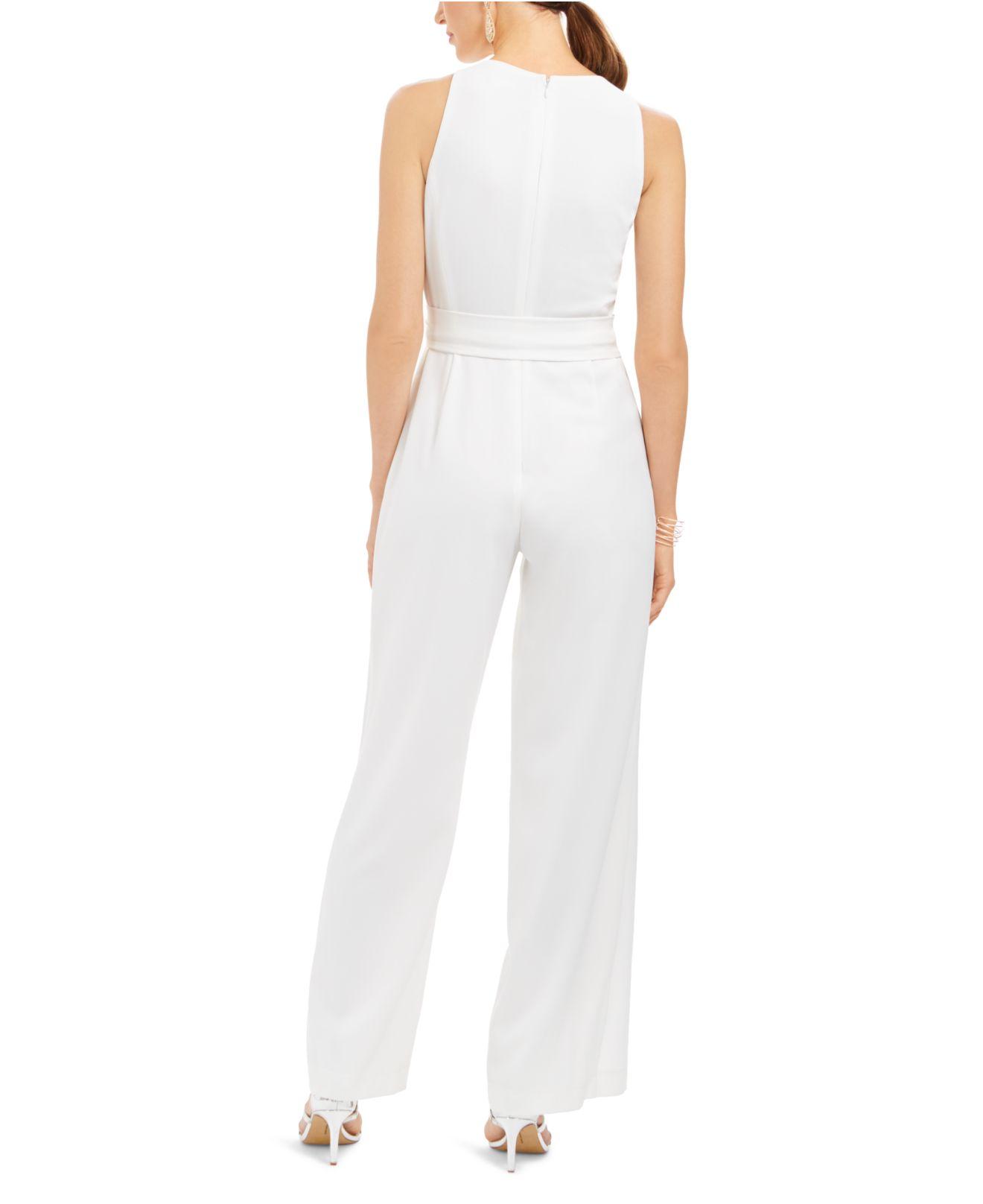 INC International Concepts Inc Belted Flyaway-leg Jumpsuit, Created For  Macy's in White | Lyst