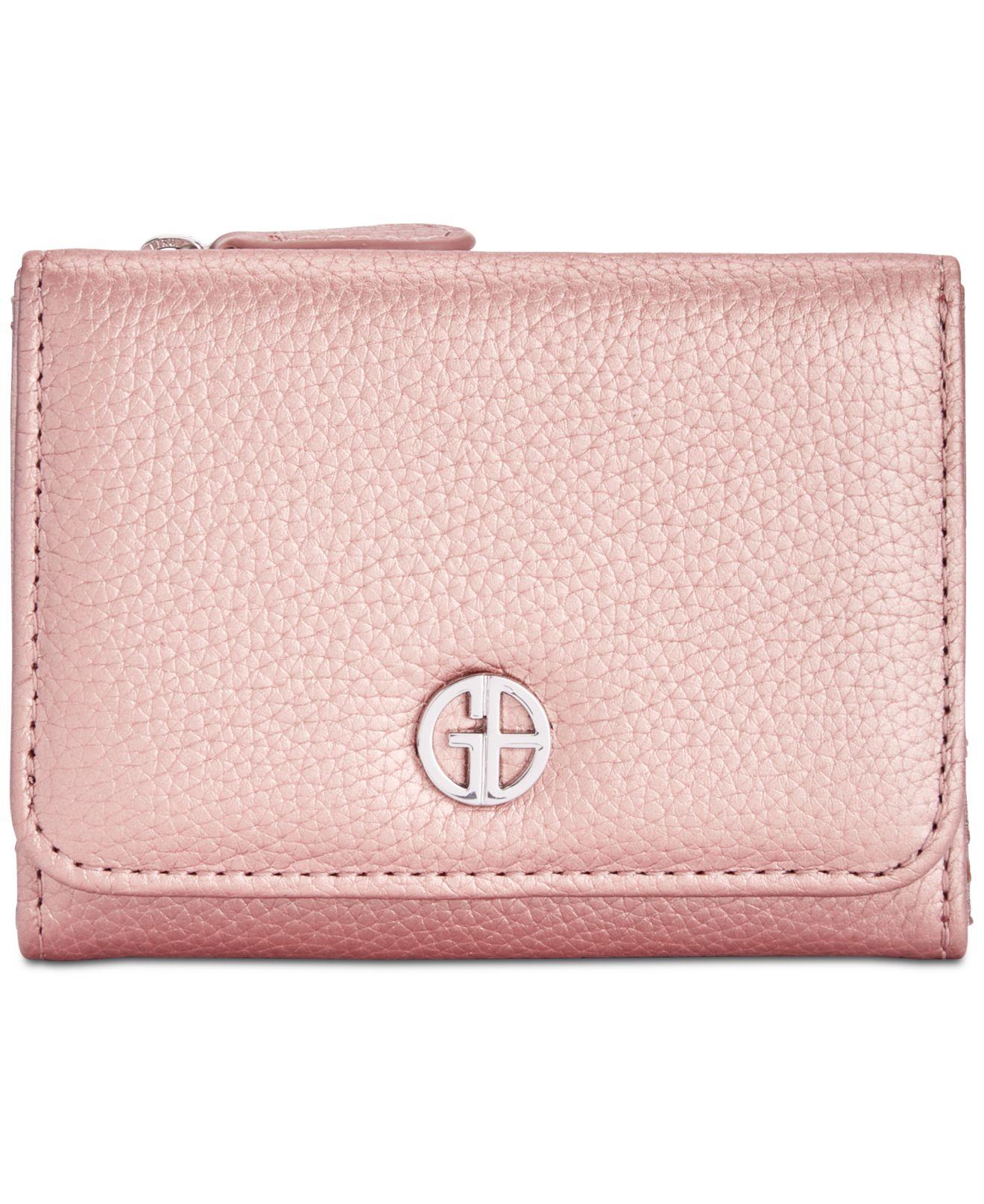 Giani Bernini Softy Leather Trifold Wallet, Created For Macy's in Rose ...