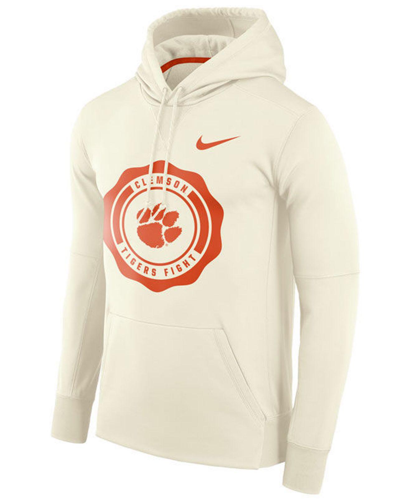 Nike Clemson Tigers Rivalry Therma Hooded Sweatshirt in Natural for Men |  Lyst