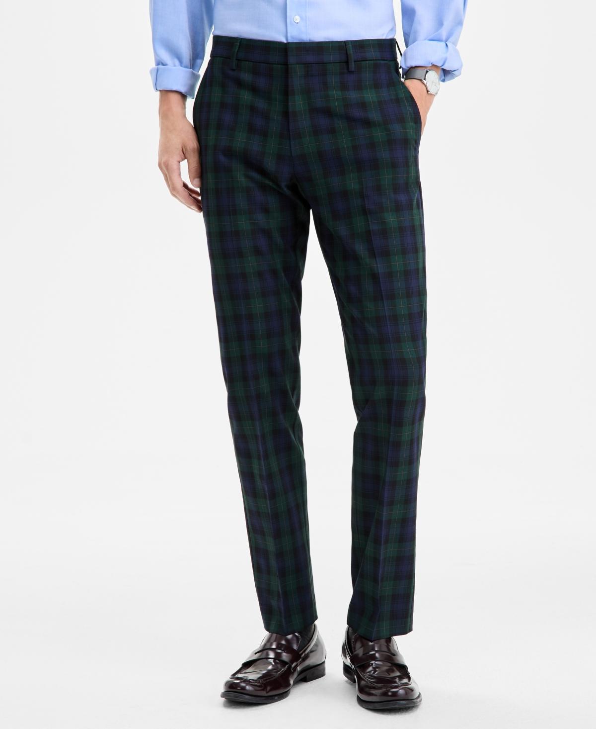 Tommy Hilfiger Tartan Modern-fit Dress Pants in Blue for Men | Lyst