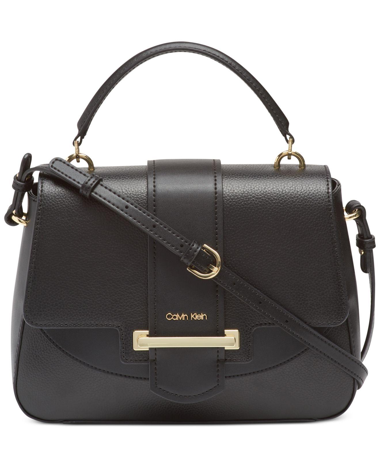 calvin klein amara top handle satchel