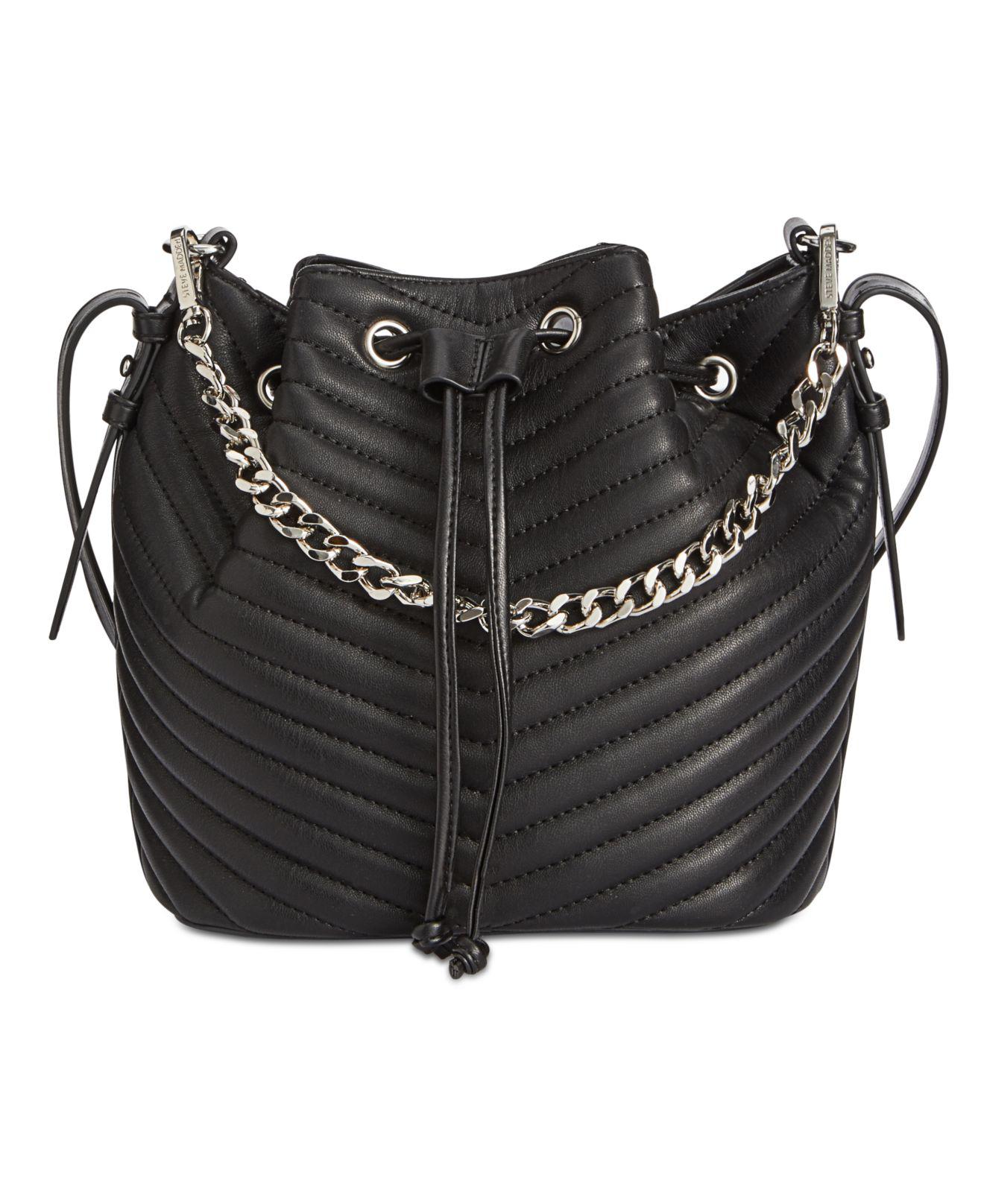 steve madden black quilted purse