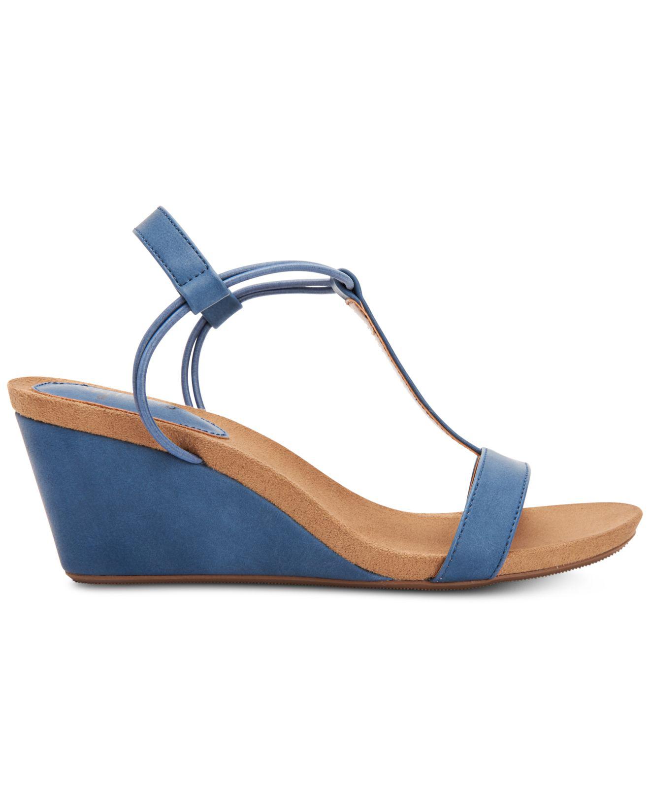 Style & Co. Mulan Wedge Sandals, Created For Macy's in Blue Lyst