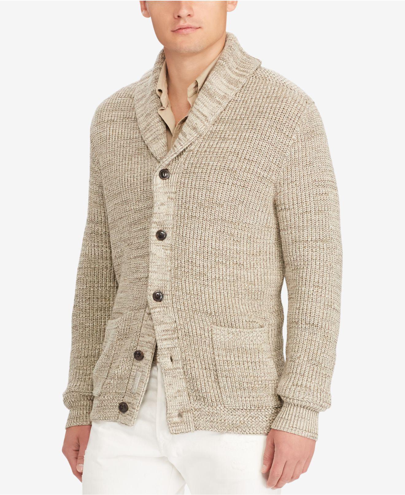 ralph lauren men's shawl collar sweater