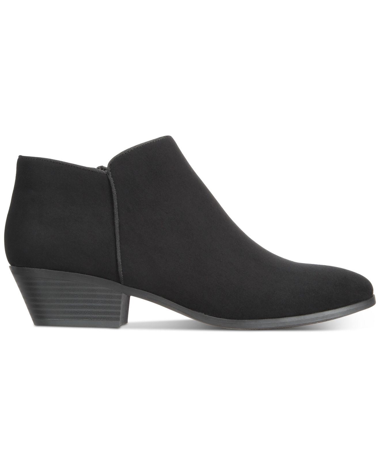 macys ankle boots black