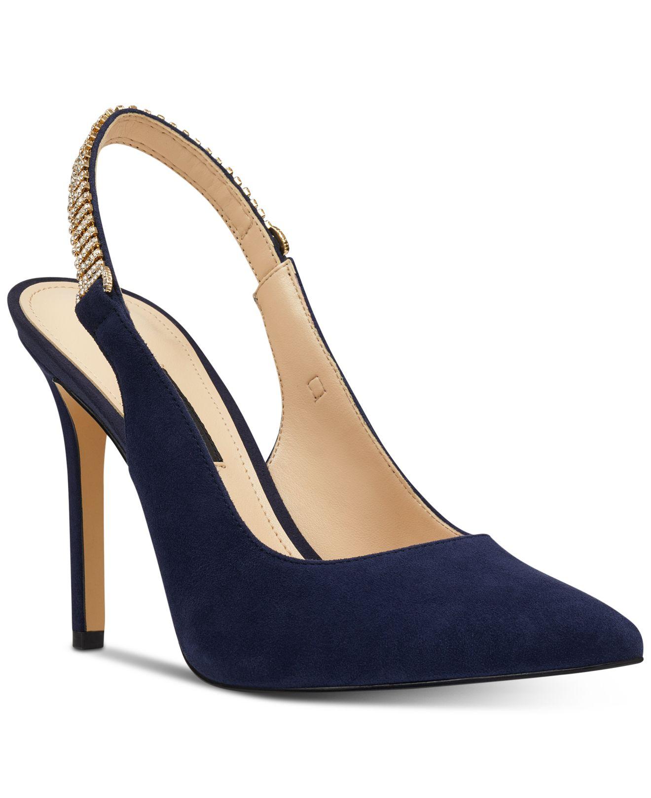 Nine Tenza Slingback Navy (Blue) - Lyst