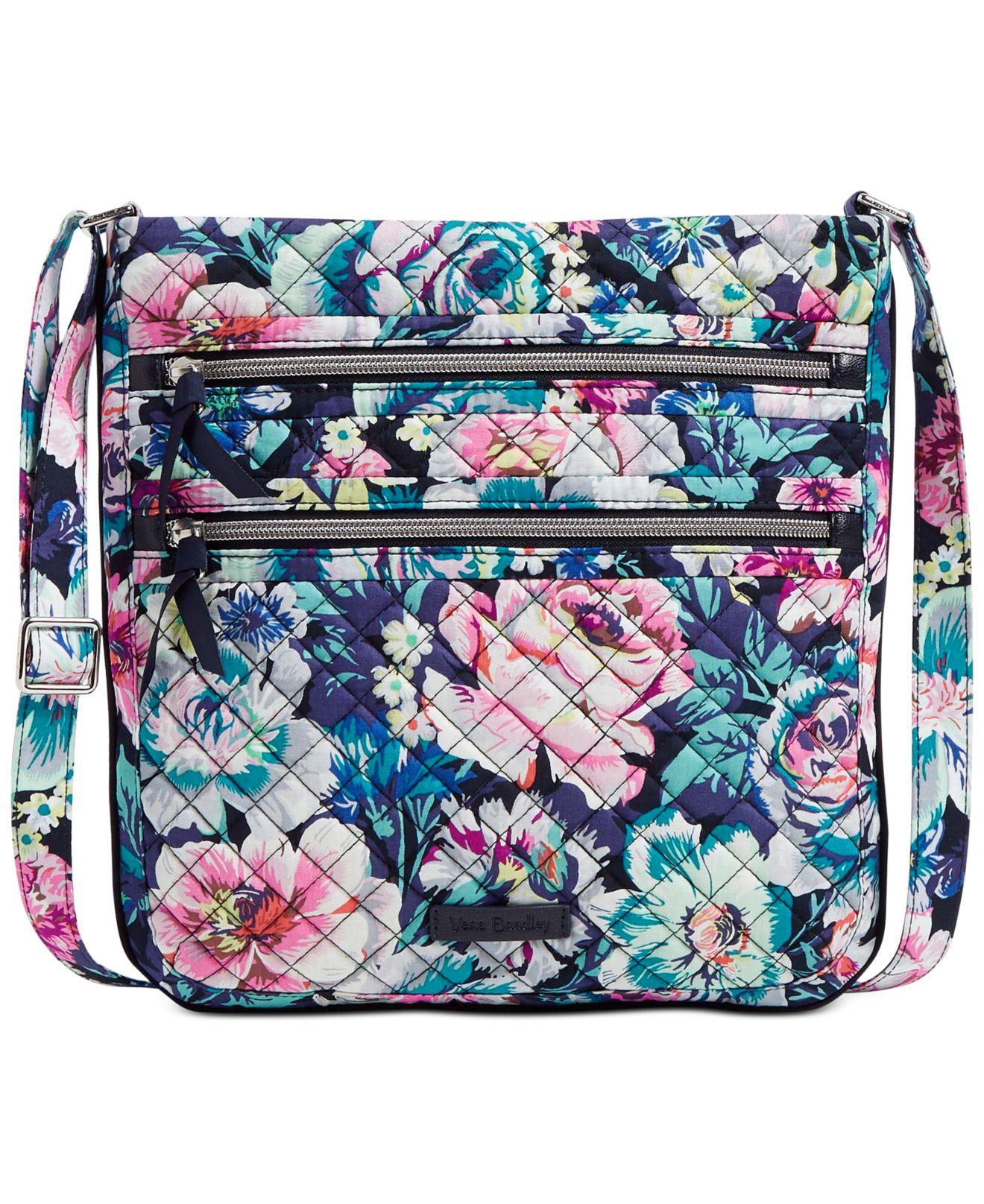 Vera Bradley Iconic Triple Zip Hipster Crossbody Bag In Blue Lyst C7F