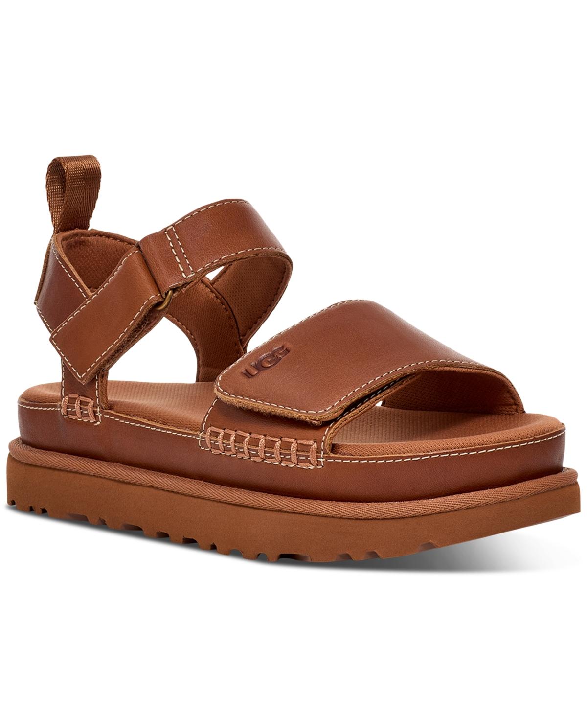 Platform Sandals Ugg Brown Sandals UGG Goldenstar Flat Platform