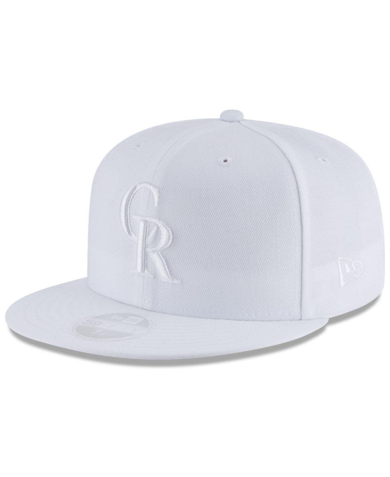 KTZ Colorado Rockies Mlb White Out 59fifty Fitted Cap for Men | Lyst