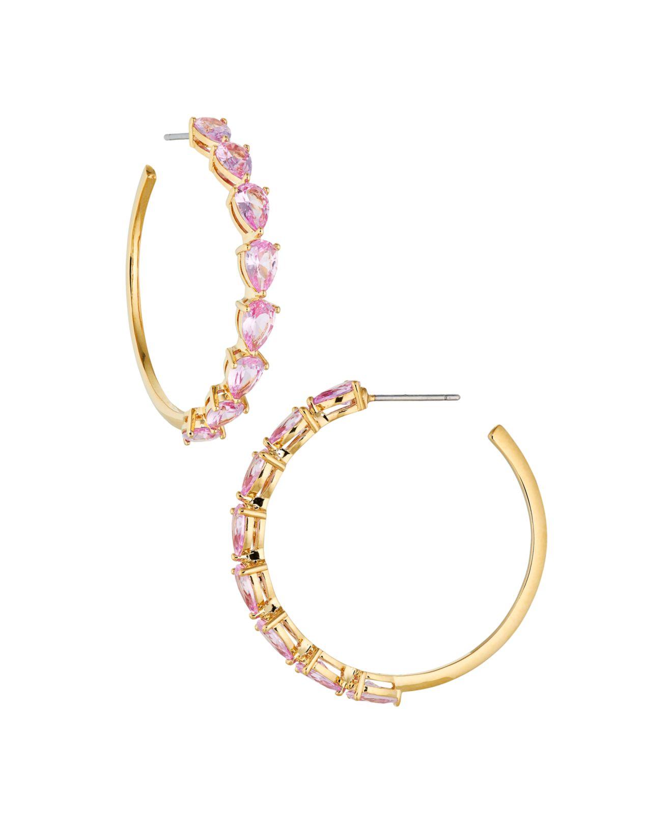 Macy's Satin Twist Hoop Earrings in 10k Tri-Tone Gold - Macy's