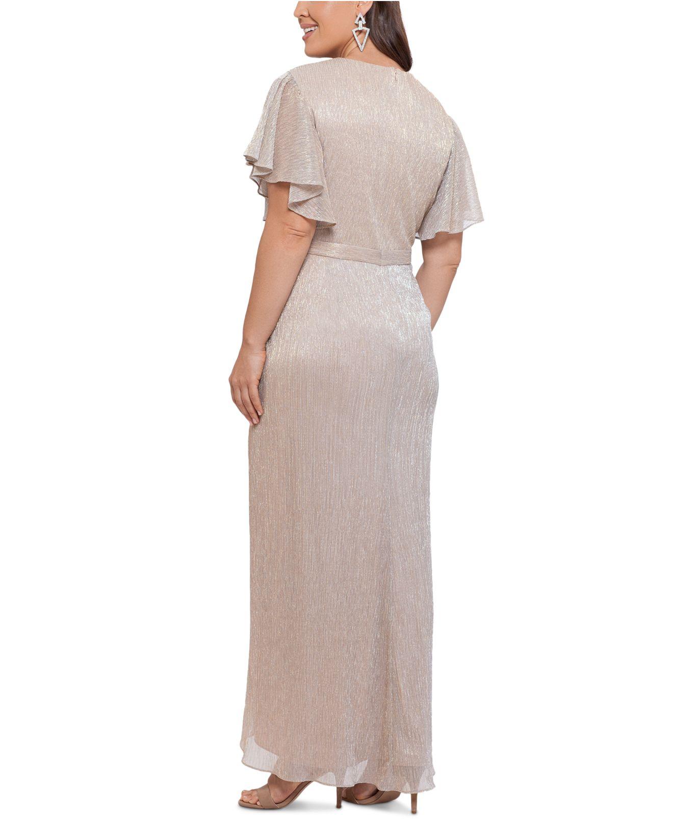 Betsy Adam Plus Size Metallic Gown Lyst