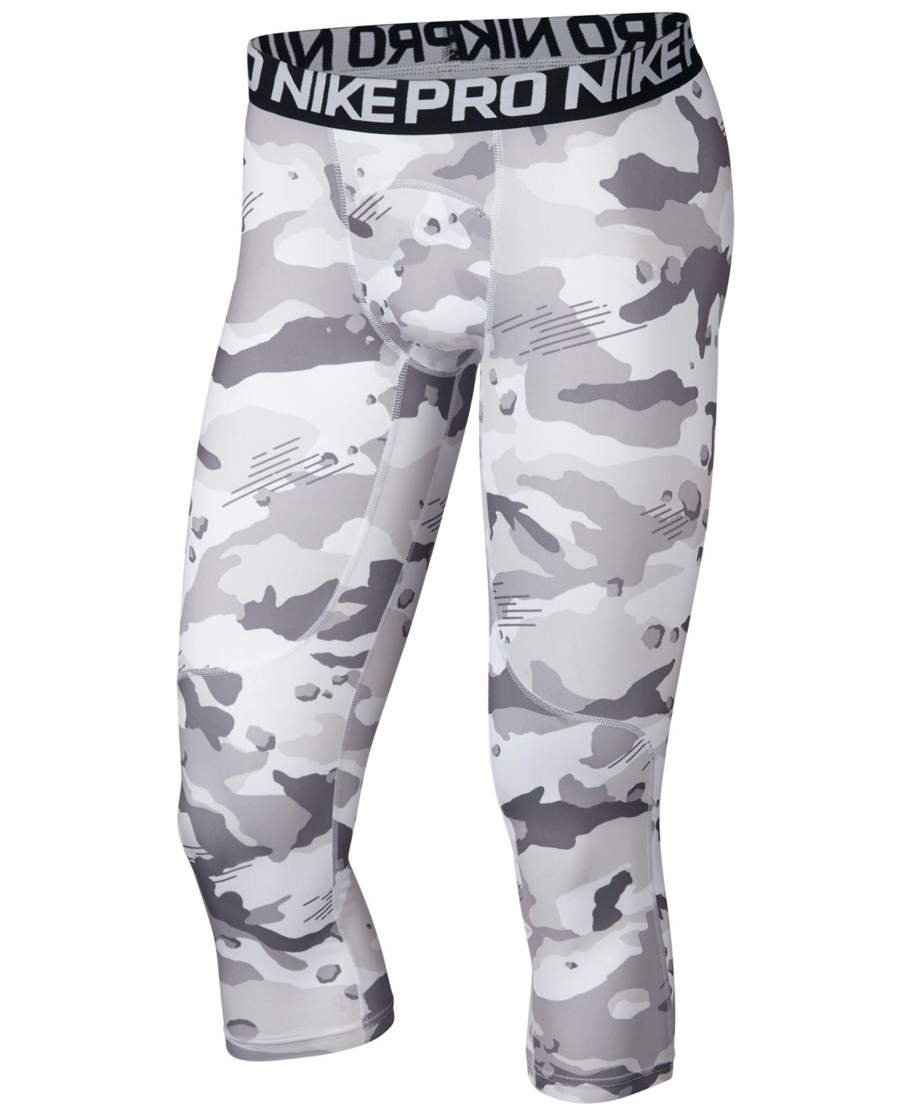 cropped nike pro camo leggings