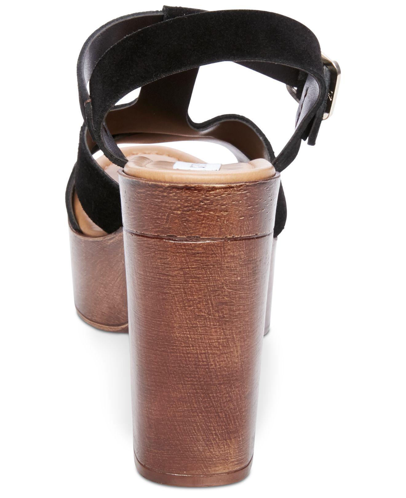 steve madden lucile wooden heel
