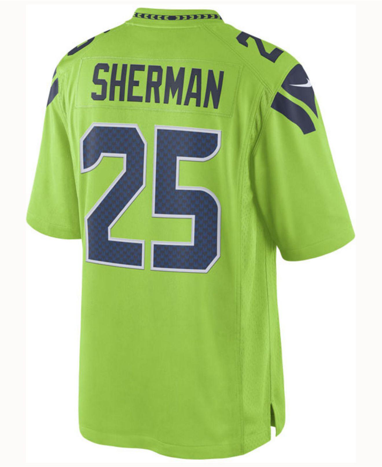green richard sherman jersey