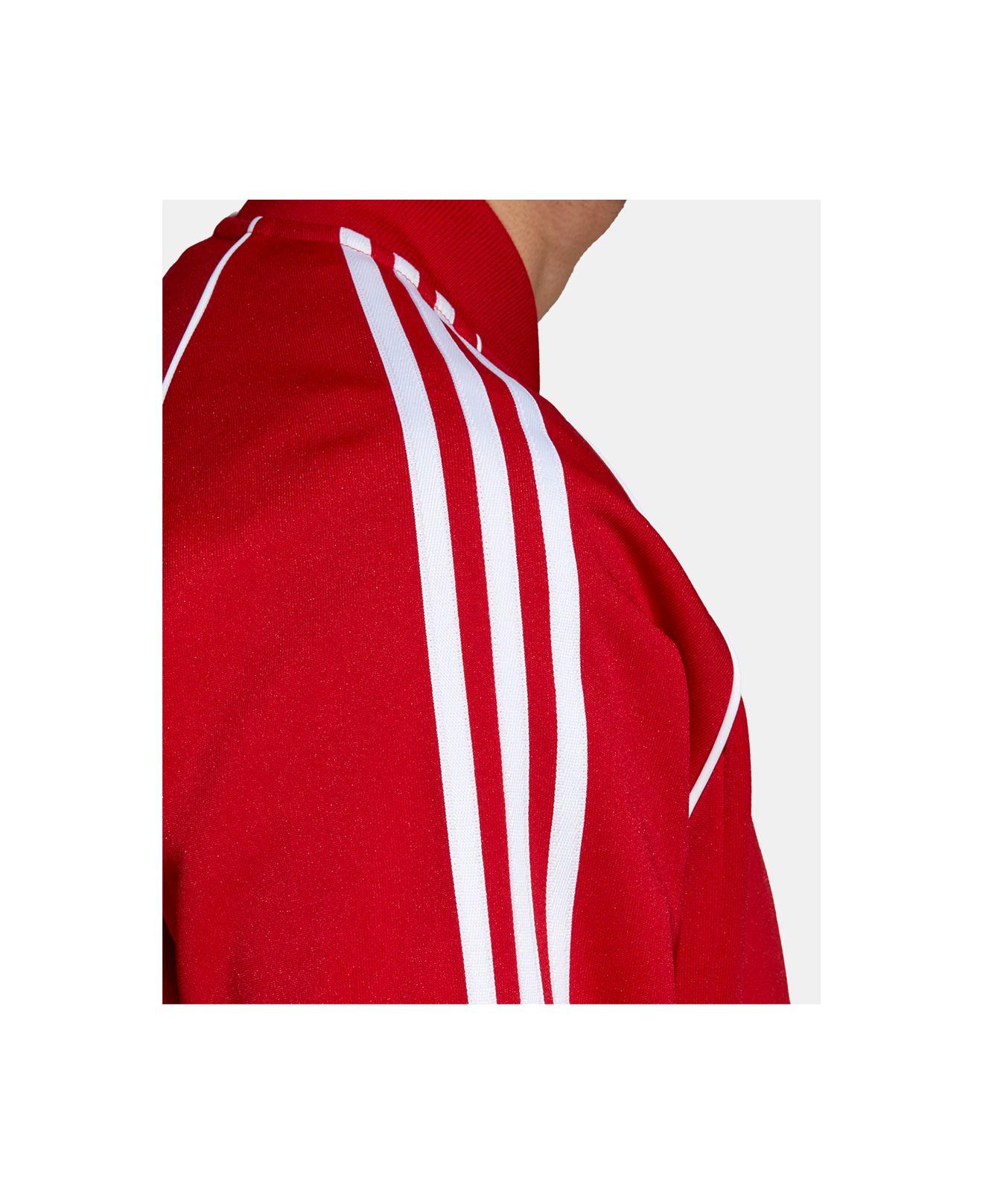 adidas Superstar Track Jacket in Red for Men - Lyst