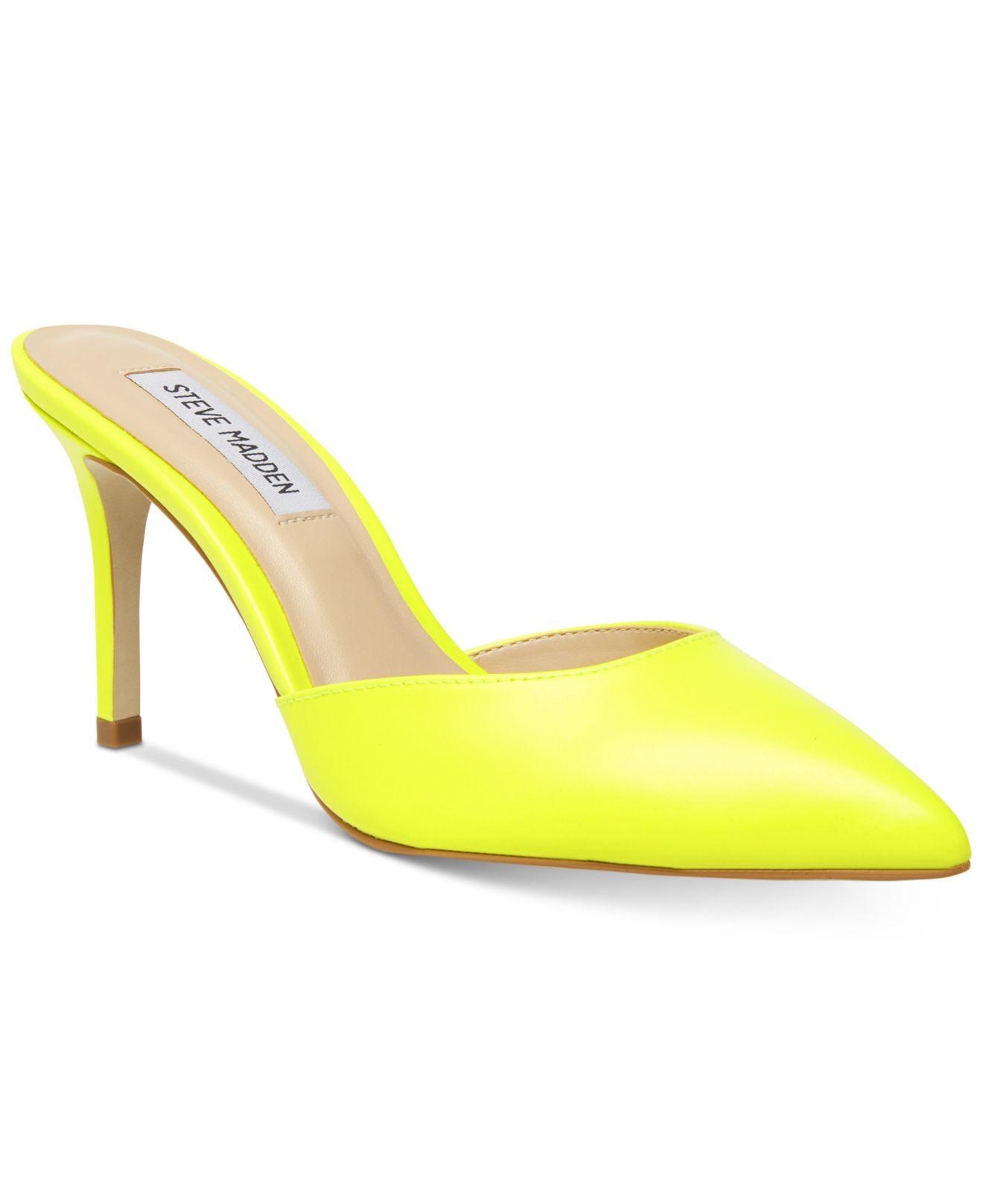 steve madden yellow mules