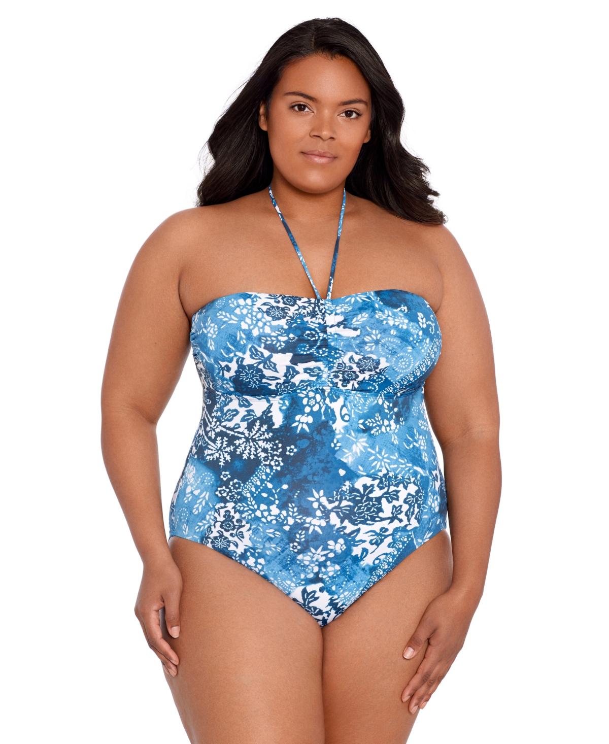 Ladies lycra one piece plus size swimsuits at lauren ralph sales