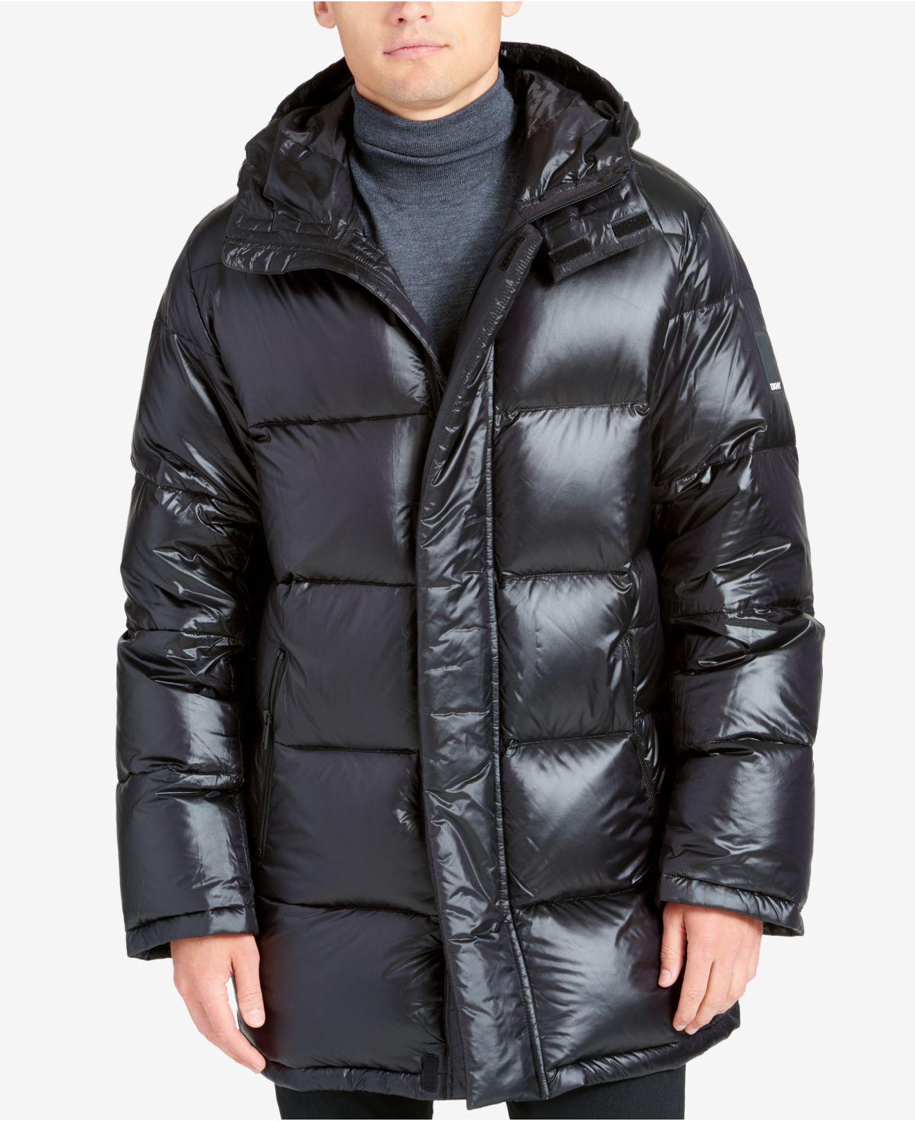 DKNY Men's Full-length Puffer Jacket in Black for Men - Lyst