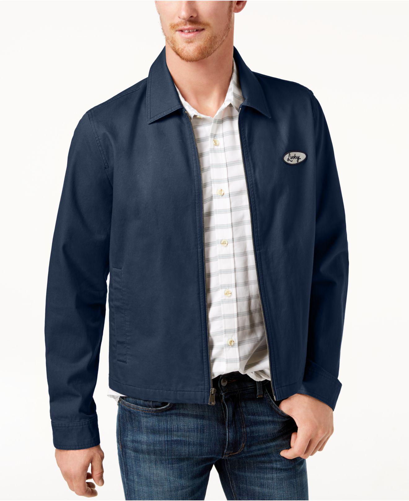 Lucky Brand Cotton Gas Station Jacket in Navy (Blue) for Men | Lyst