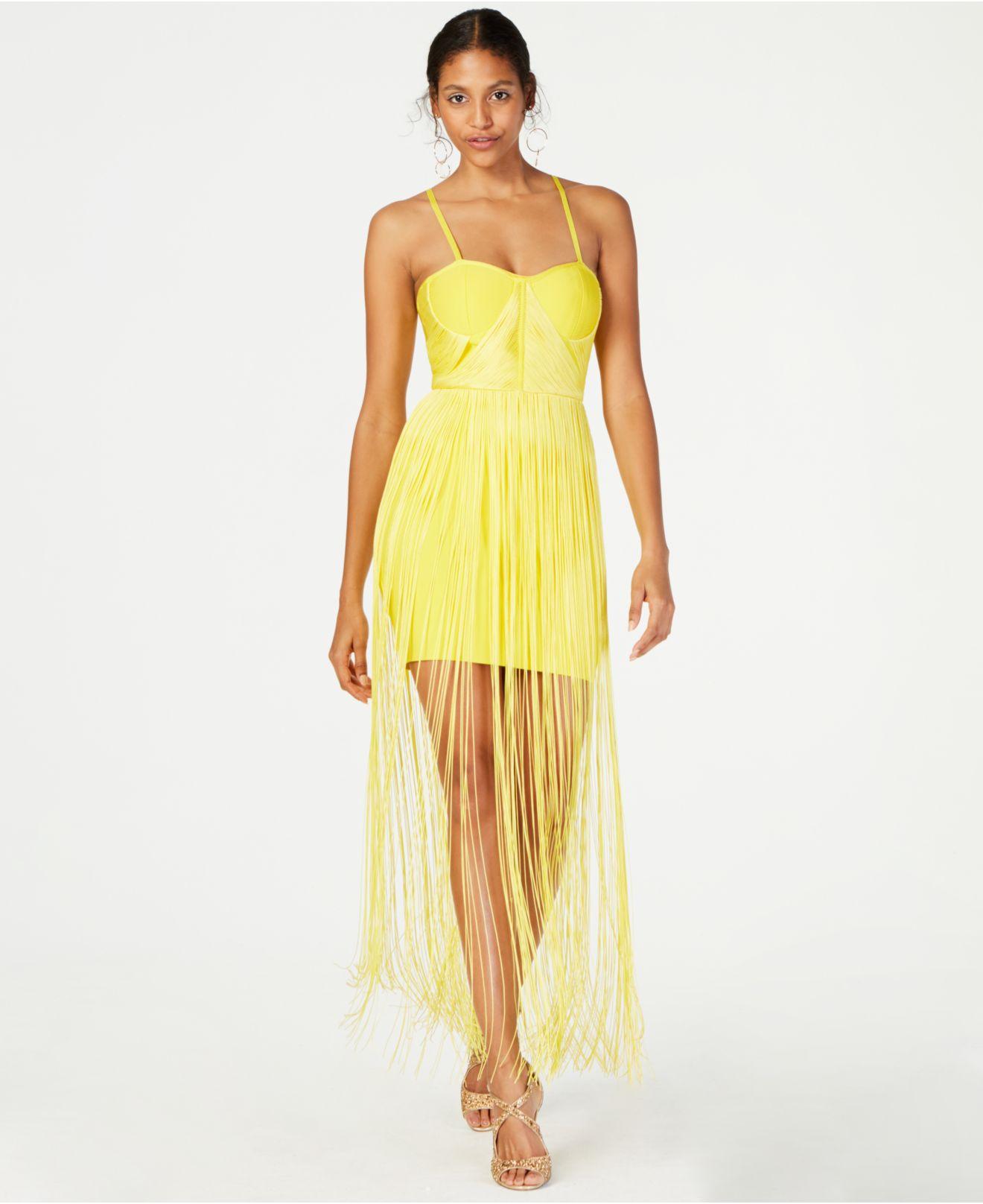 macys yellow dress